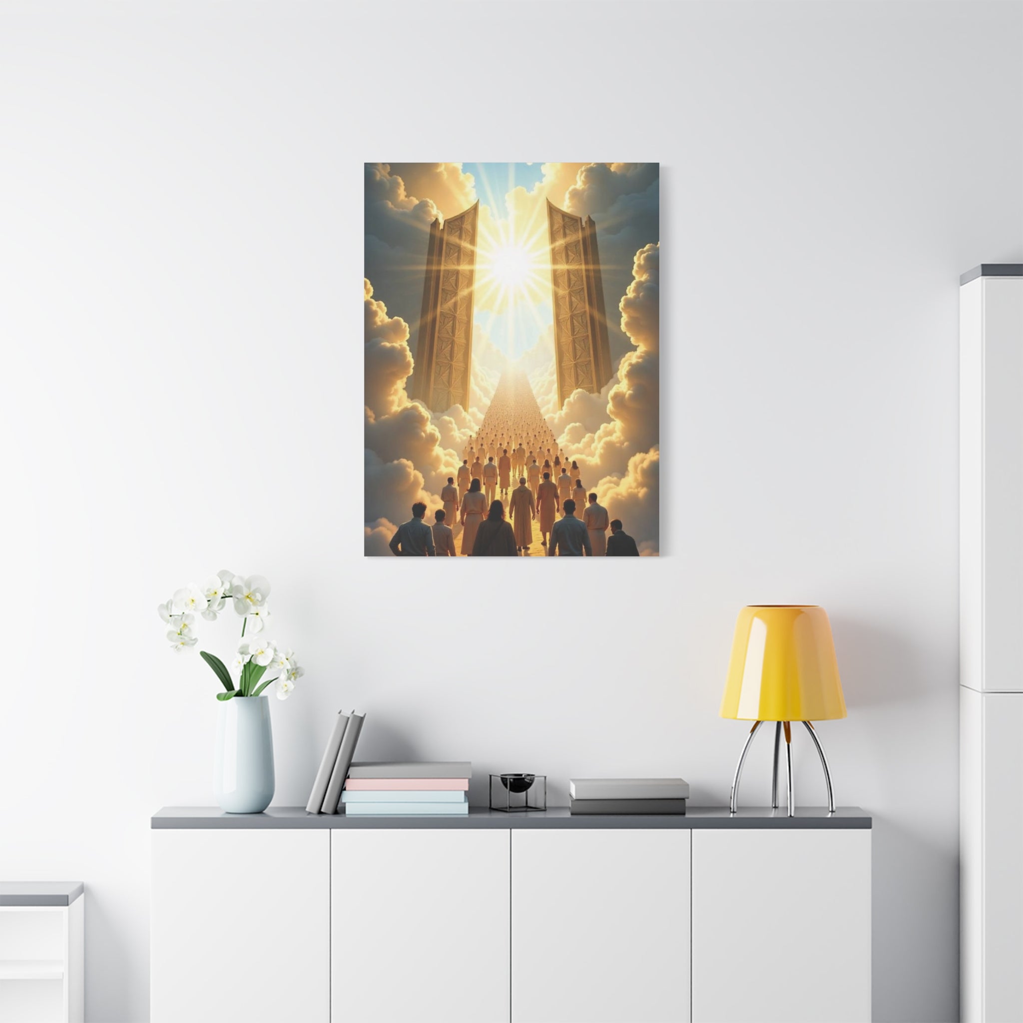 Inspirational Heavens Gate Matte Canvas Art, Uplifting Wall Decor, Hopeful Home Art, Motivational Canvas Print, Spiritual Canvas Decoration