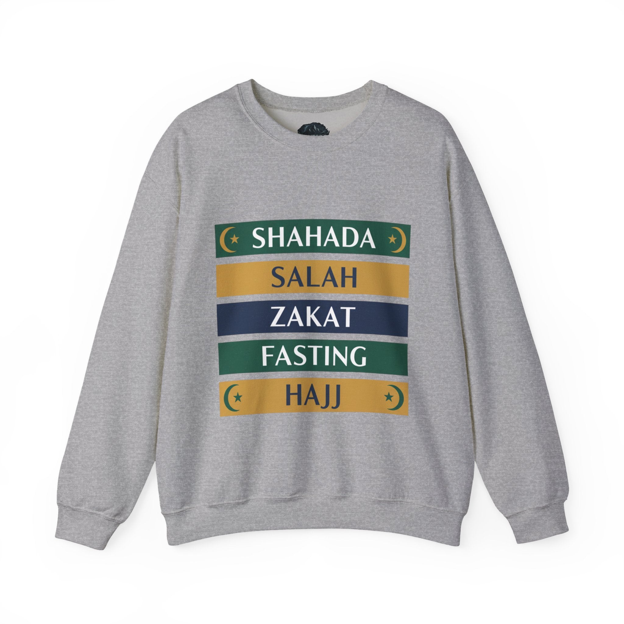 Islamic Pillars Sweatshirt — Shahada, Salah, Zakat, Fasting, Hajj Crewneck