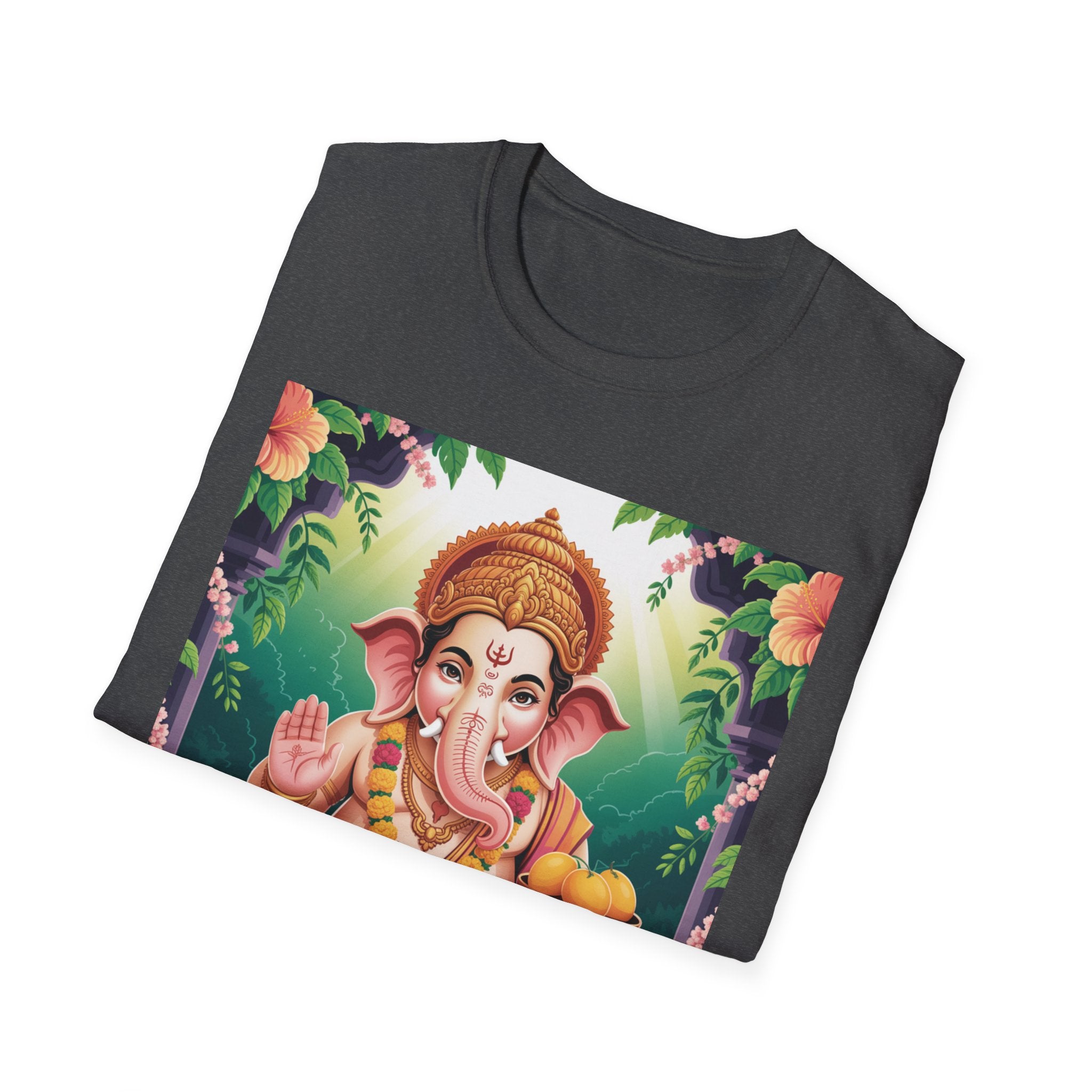 Vibrant Ganesha T-Shirt, Spiritual Unisex Tee, Festival Wear, Bohemian Style, Yoga Clothing, Gift for Her/Him