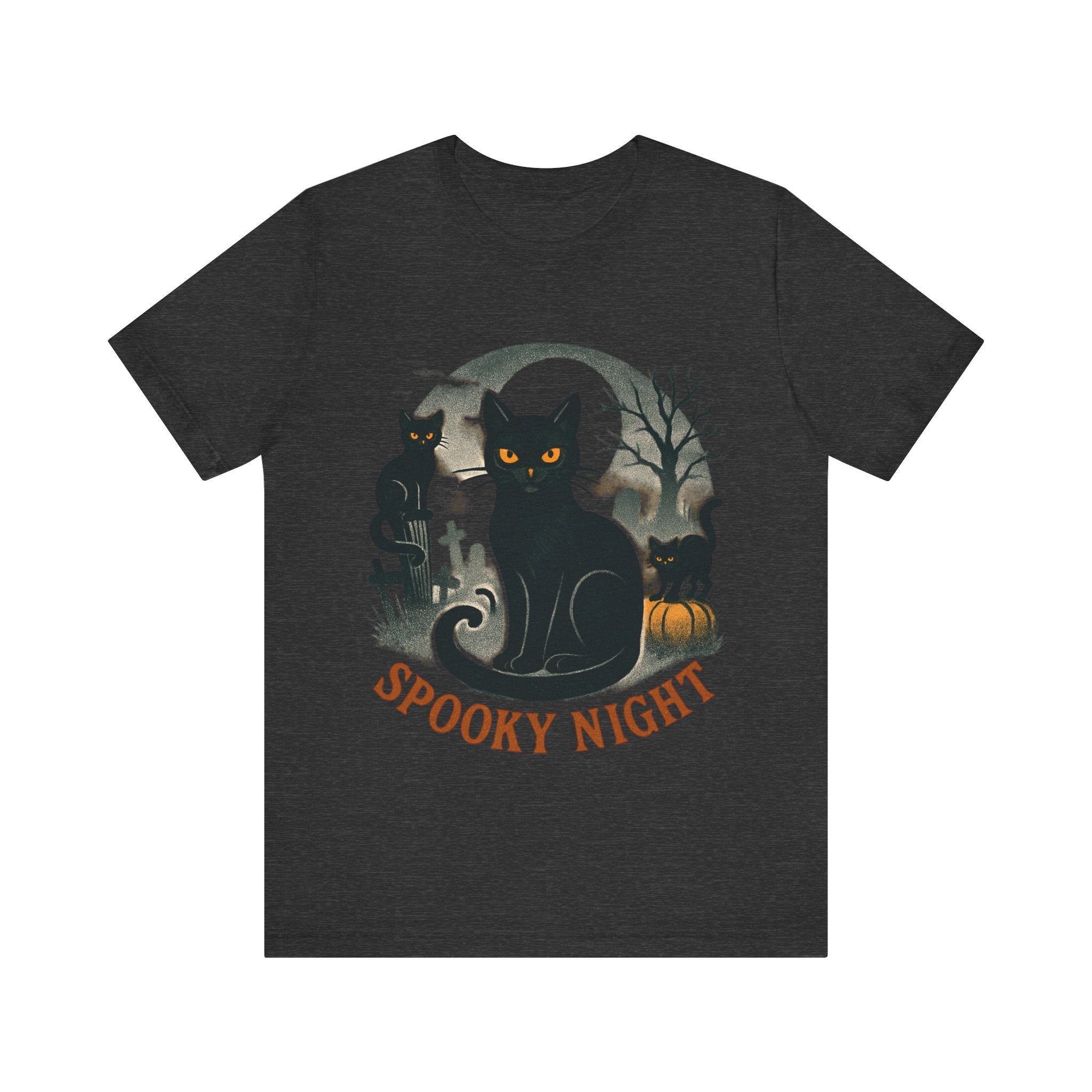 Halloween Black Cat Tee Unisex Jersey Short Sleeve Tee