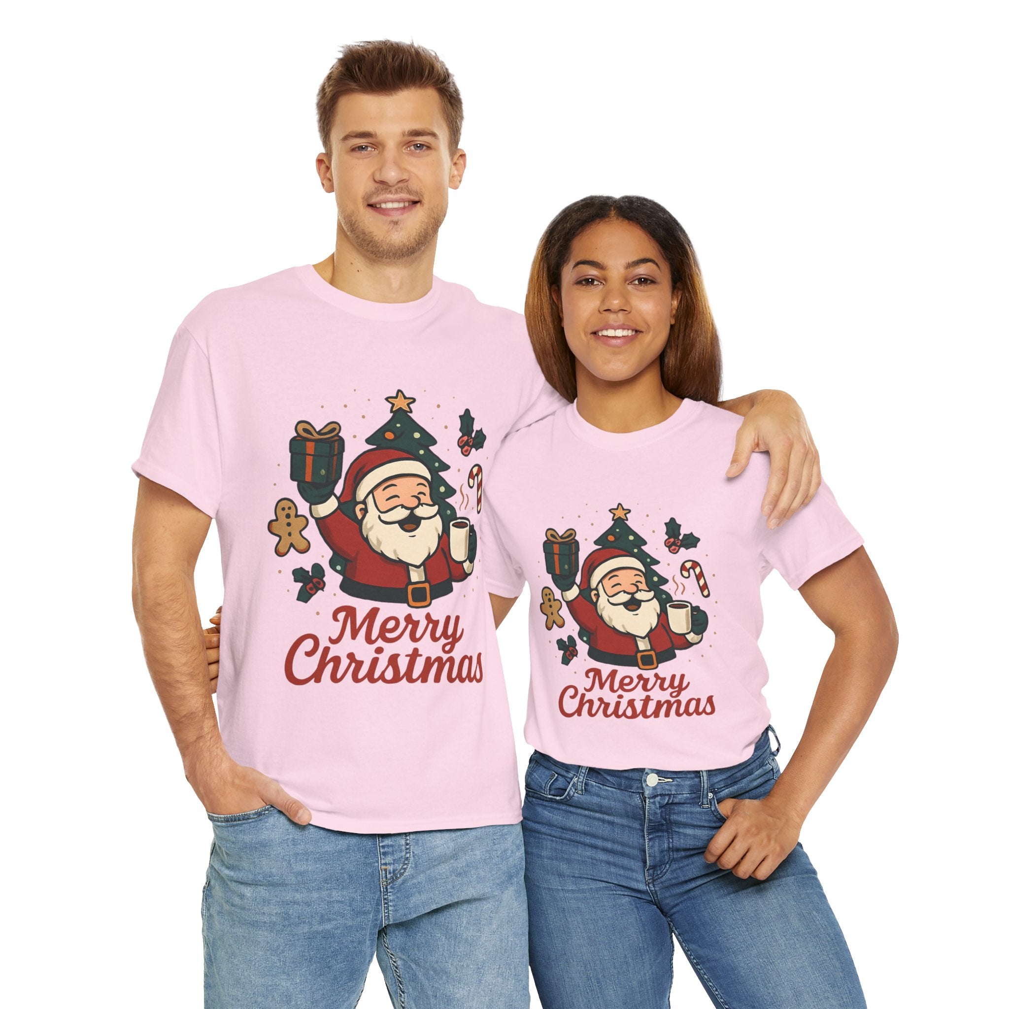 Christmas Santa Tee - "Merry Christmas" Holiday Graphic T-Shirt