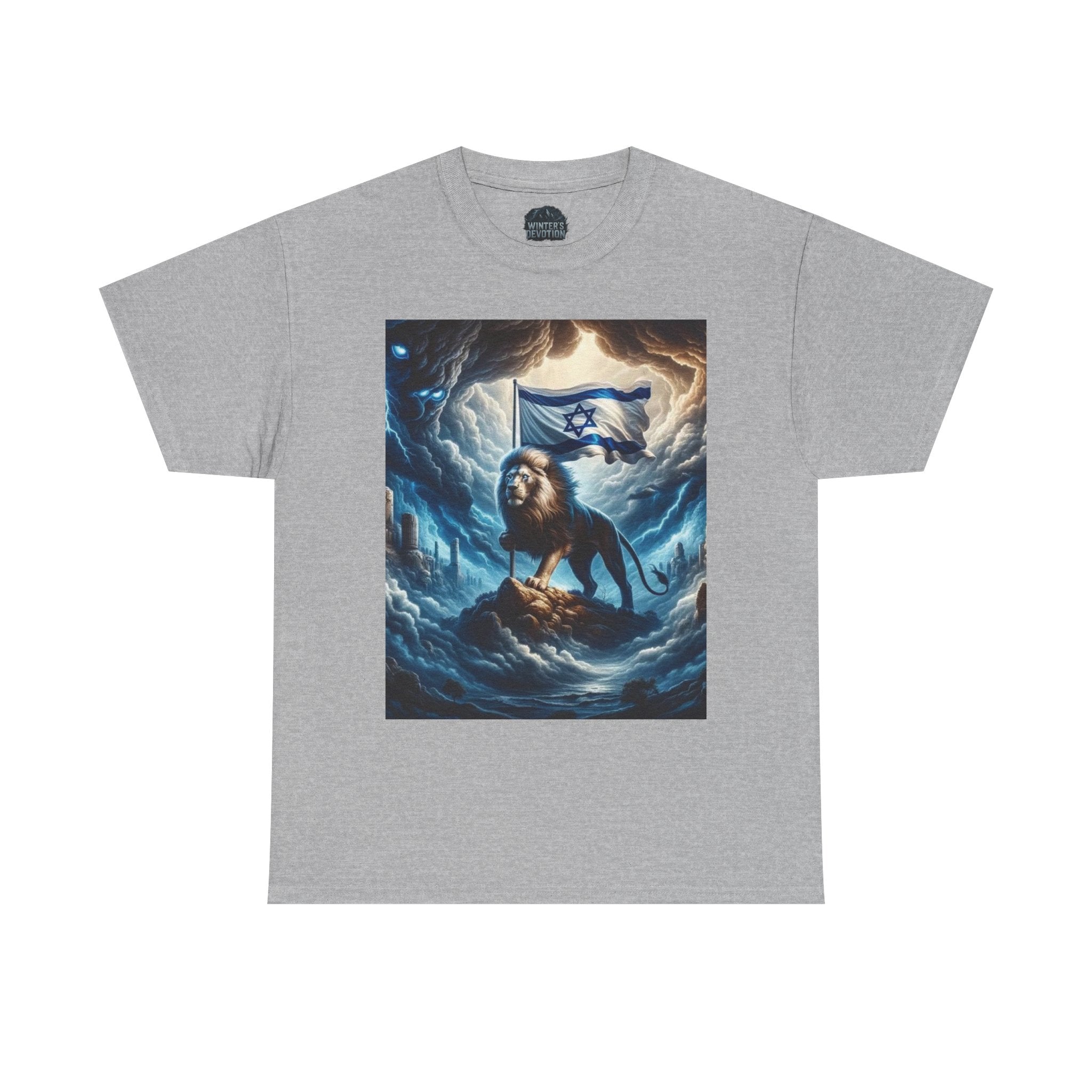 Majestic Lion Unisex Heavy Cotton Tee - Inspirational Apparel, Gift for Animal Lovers, Graphic Tee, Unique T-Shirt, Casual Wear