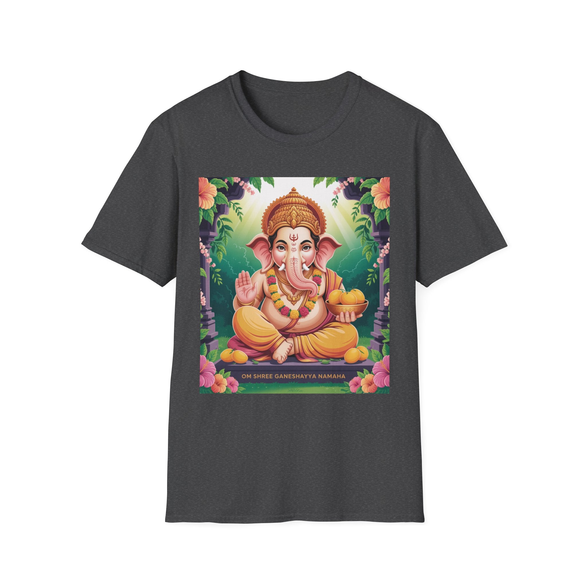 Vibrant Ganesha T-Shirt, Spiritual Unisex Tee, Festival Wear, Bohemian Style, Yoga Clothing, Gift for Her/Him