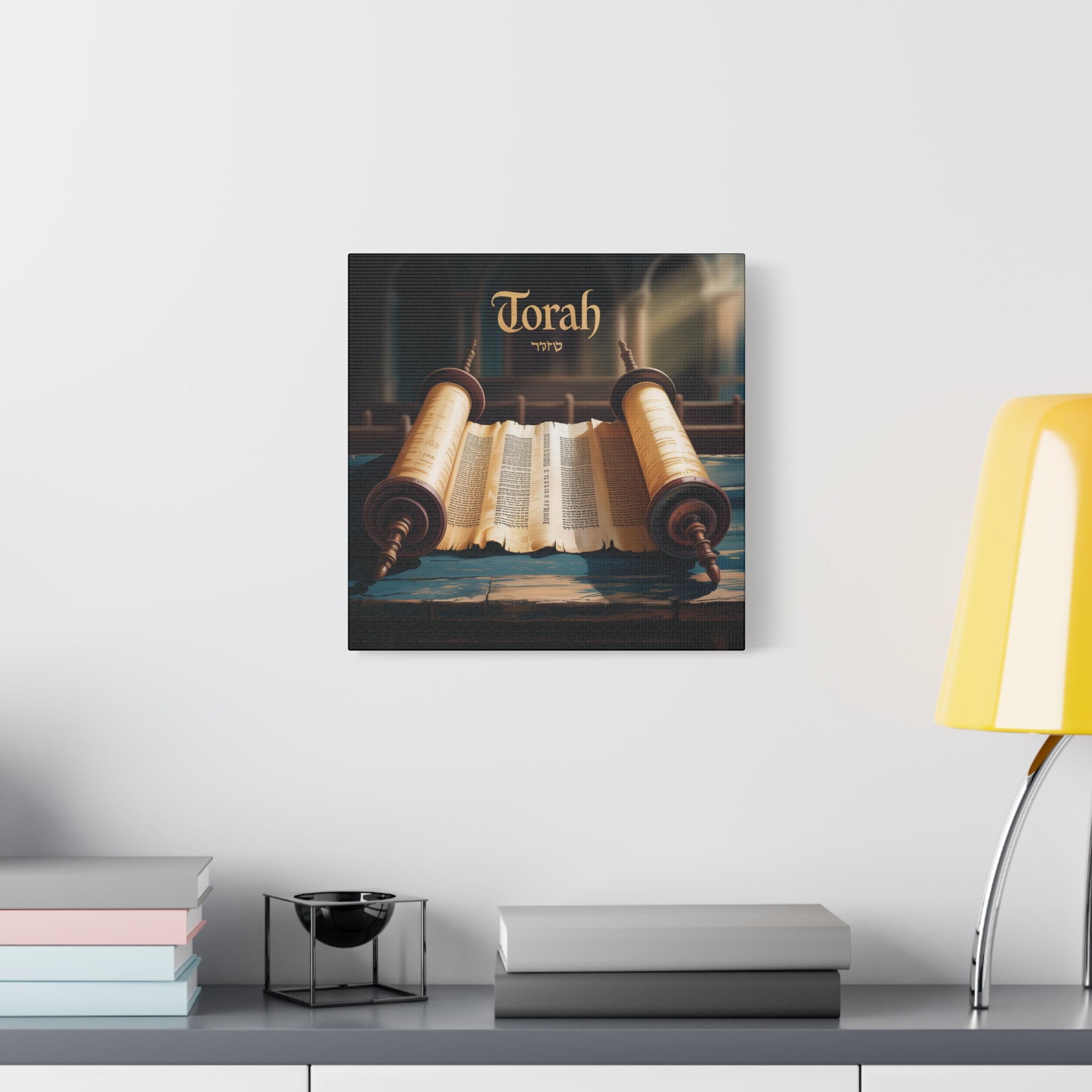 Torah Canvas Wall Art, Spiritual Home Decor, Jewish Gift, Torah Scroll Print, Religious Art, Art for Celebrations