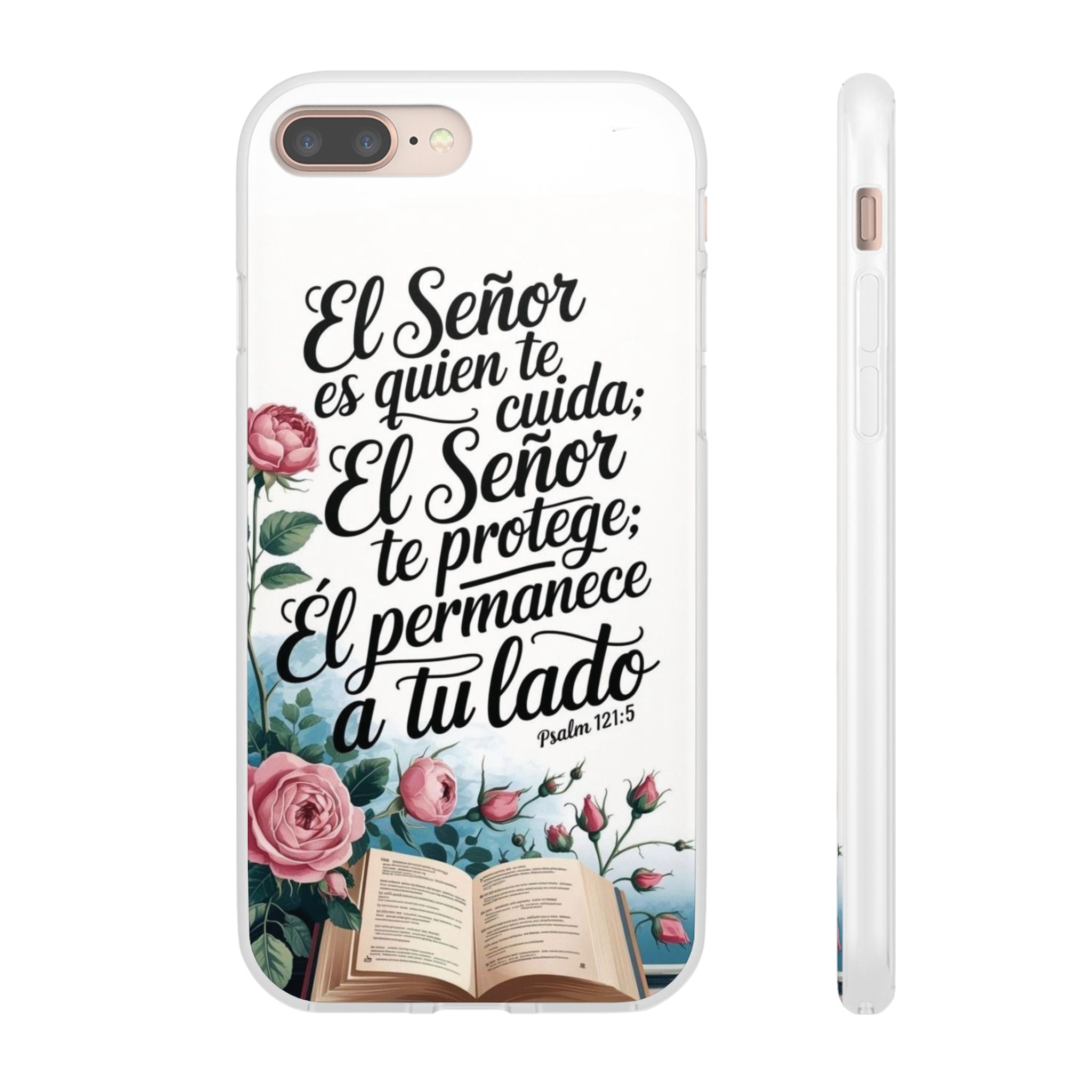 Inspirational Phone Case with Psalm 121:5 Quote, Flexi Case for Protection, Bible Verse Case, Gift for Faith Lovers, Spiritual Décor