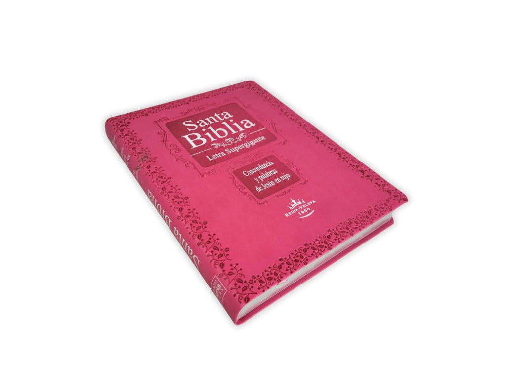 Biblia Letra Supergigante 18 puntos RV1960 imit piel fucsia con índice