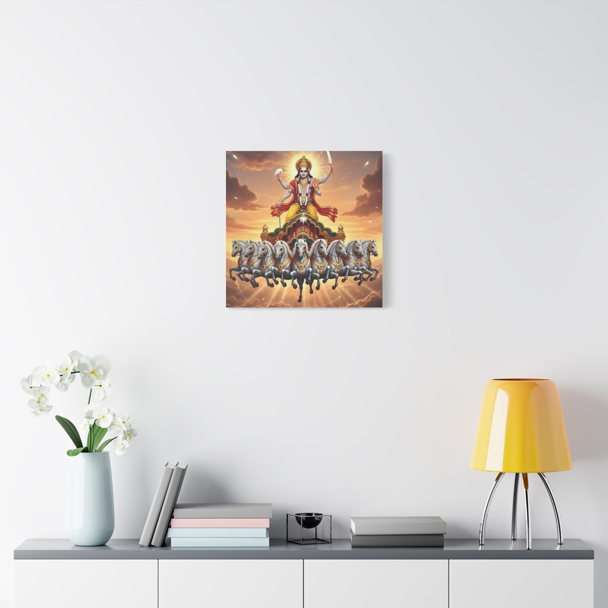 Khrisna Divine Canvas Wall Art, Home Decor, Spiritual Gift, Religious Artwork, Hindu Art