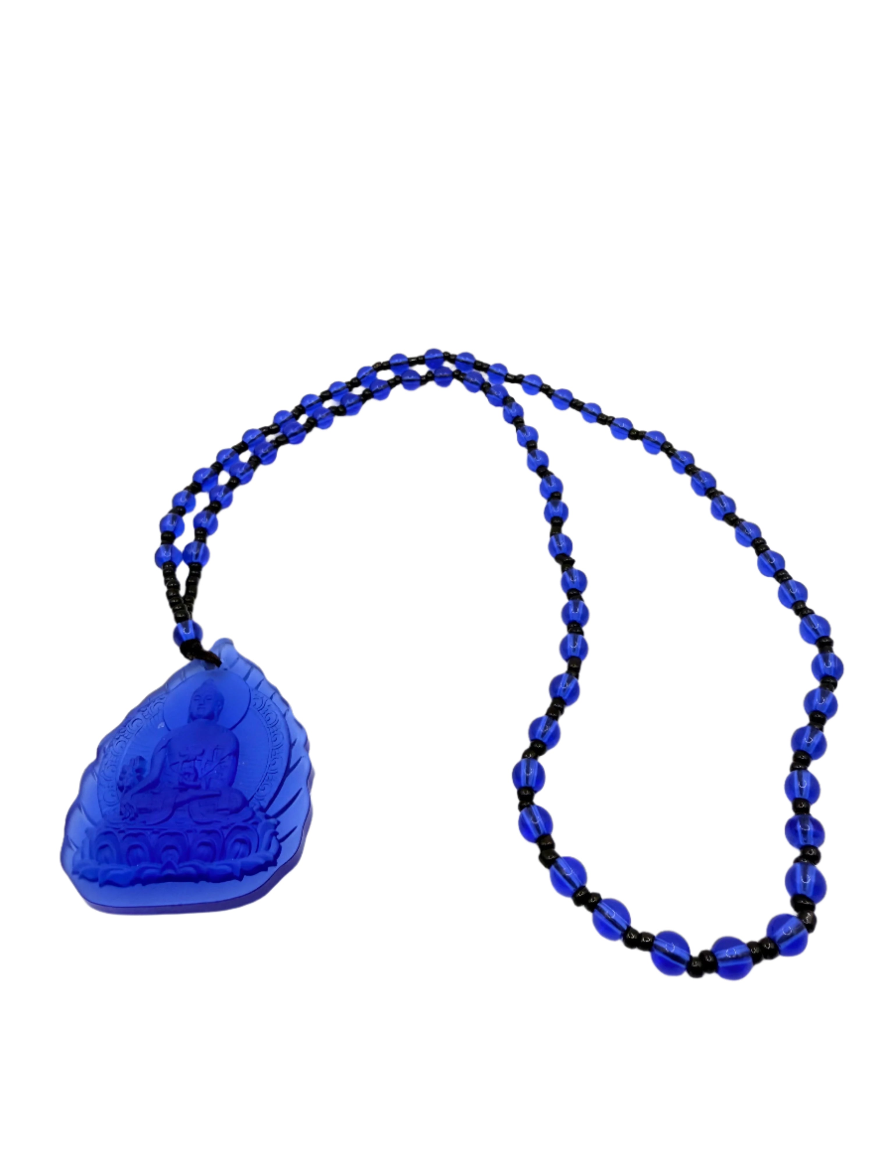 Medicine Buddha Blue Pendant Necklace