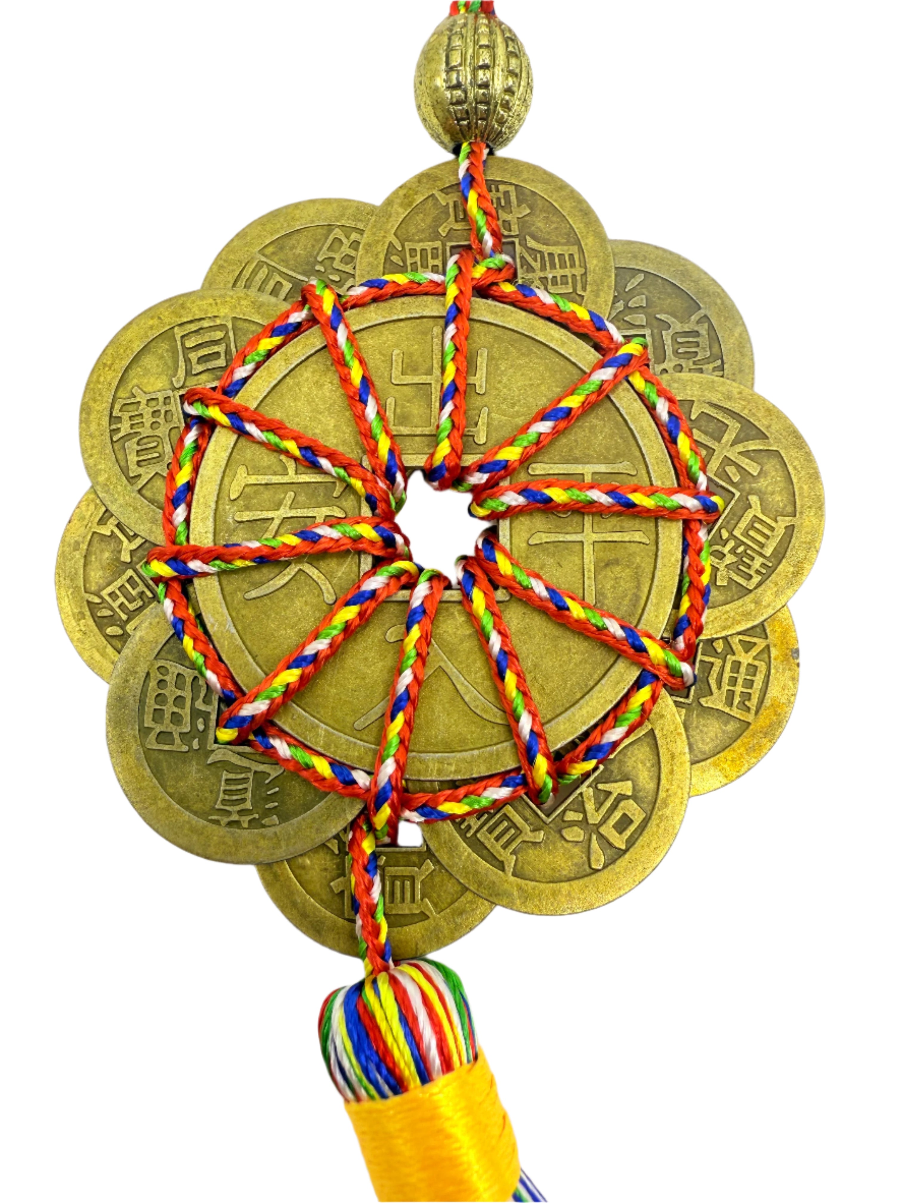 Chinese Feng Shui Copper Coins Ten Emperors Coins Prayers Fortune Feng Shui Mystic Knot 10 Chinese Lucky Coins Cures Home Career Health Wealth