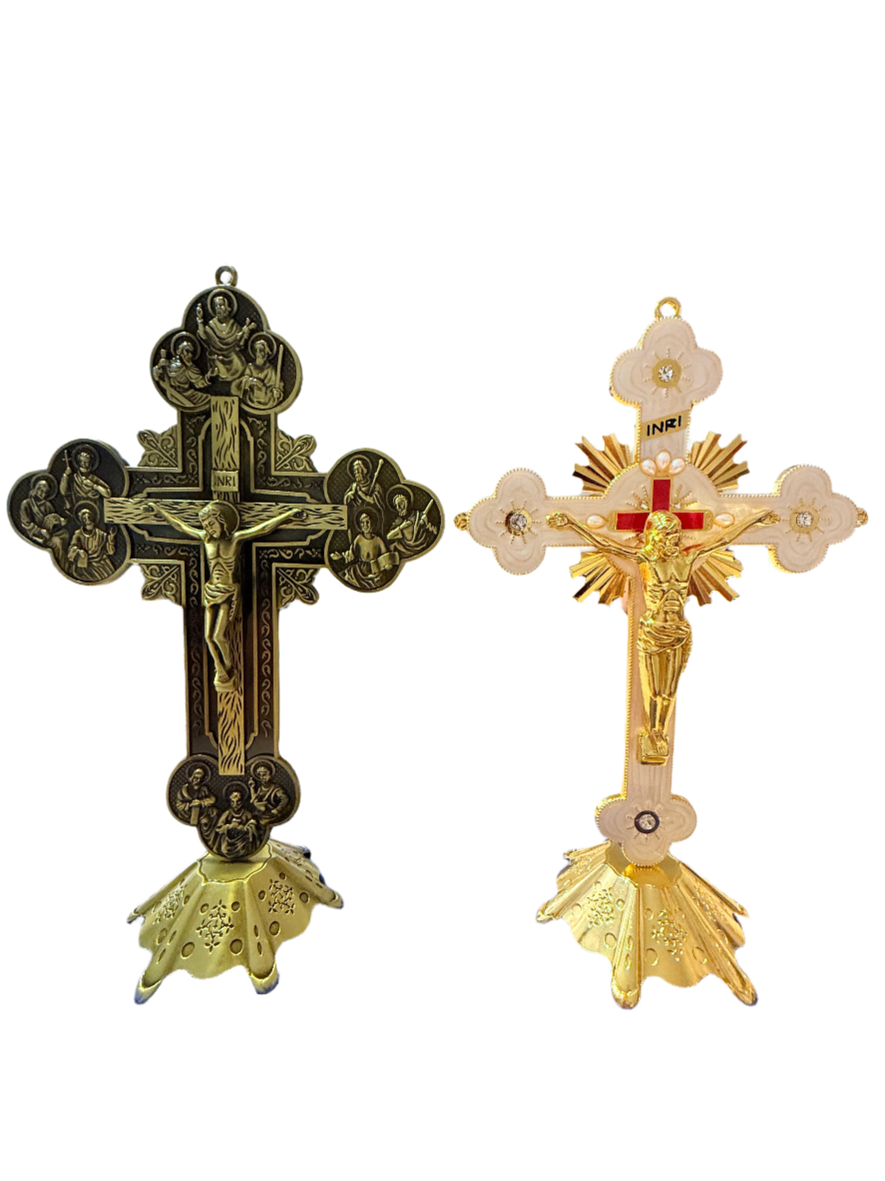 Beautiful Assorted Metal Crucifixes 5 in/9 in/11 in/12 in