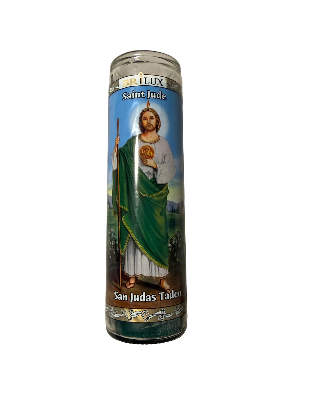 Veladoras Devocionales BRILUX – San Judas Tadeo | Importadas de México / BRILUX Devotional Prayer Candles – San Judas Tadeo| Imported from Mexico