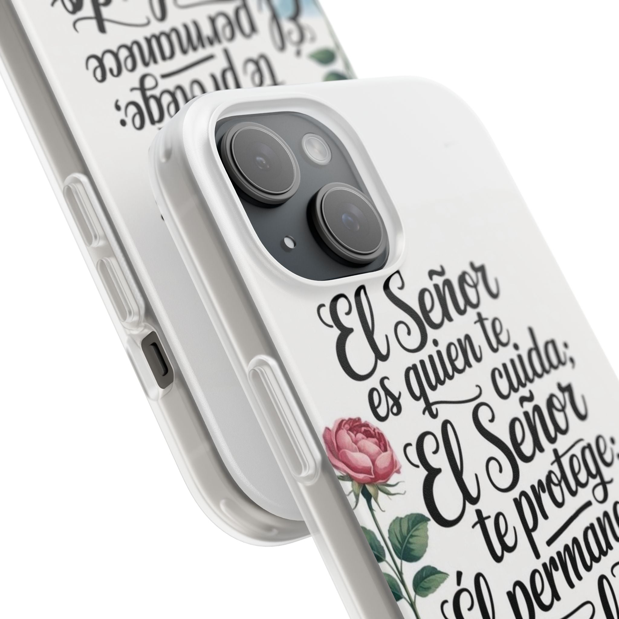 Inspirational Phone Case with Psalm 121:5 Quote, Flexi Case for Protection, Bible Verse Case, Gift for Faith Lovers, Spiritual Décor