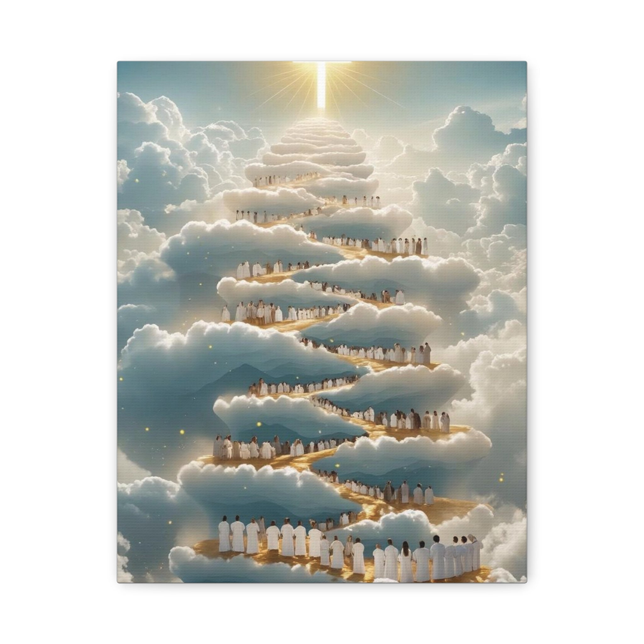 Heavenly Cloud Canvas Art, Spiritual Wall Decor, Christian Home Accent, Inspirational Gift, Faith-Inspired Artwork