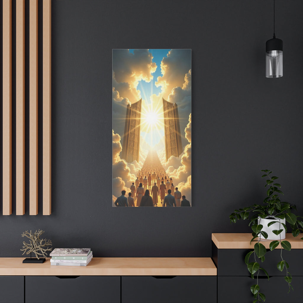 Inspirational Heavens Gate Matte Canvas Art, Uplifting Wall Decor, Hopeful Home Art, Motivational Canvas Print, Spiritual Canvas Decoration