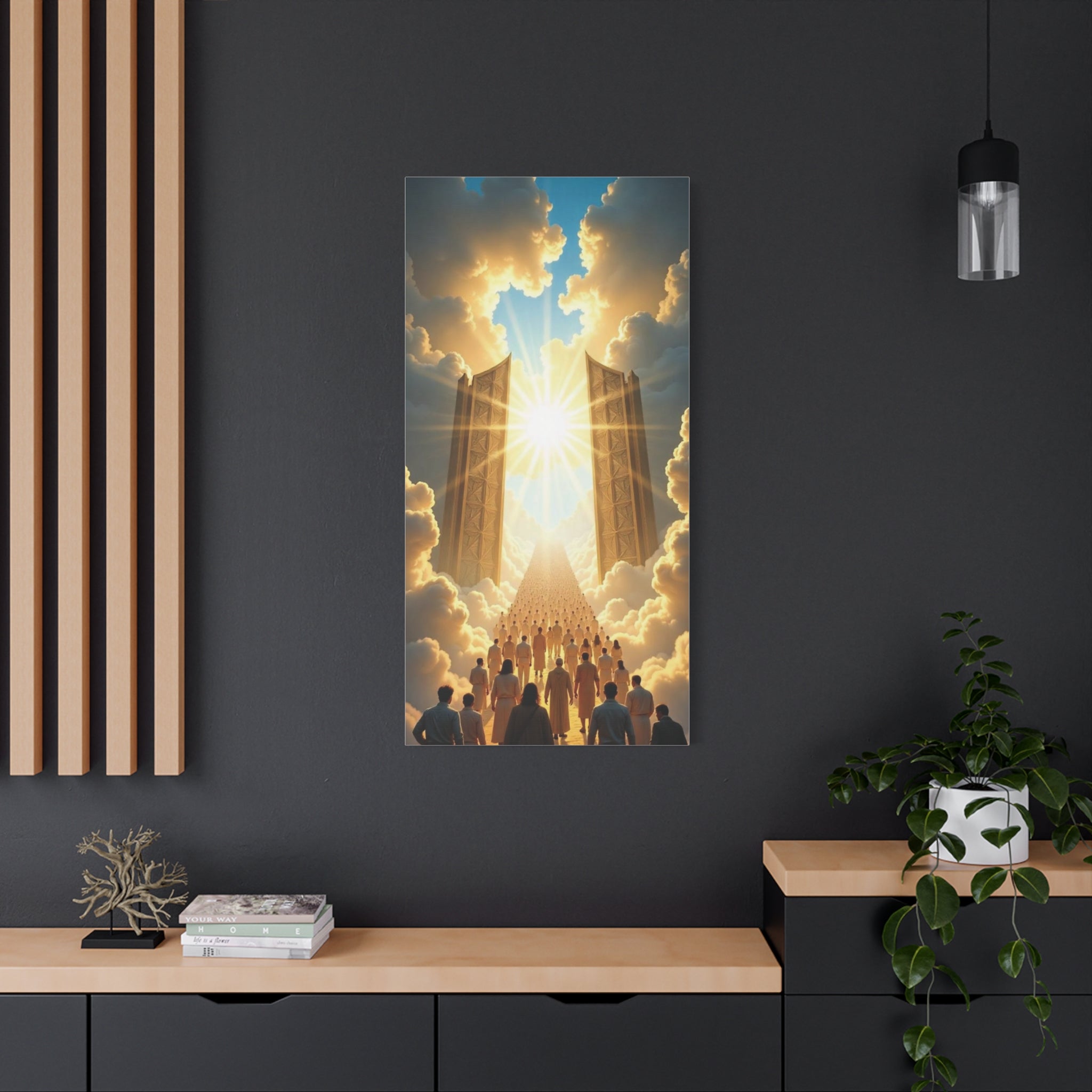 Inspirational Heavens Gate Matte Canvas Art, Uplifting Wall Decor, Hopeful Home Art, Motivational Canvas Print, Spiritual Canvas Decoration