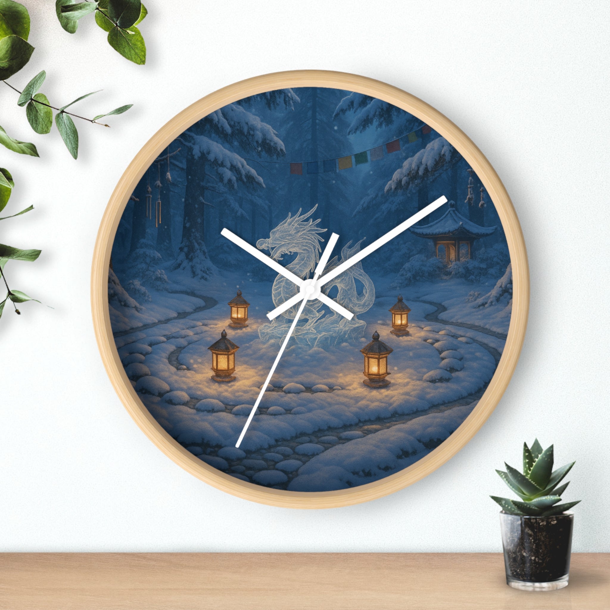 Serene Dragon Wall Clock - Cozy Home Decor, Fantasy Clock, Unique Gift for Dragons Lovers, Timeless Elegance, Asian-Inspired Style