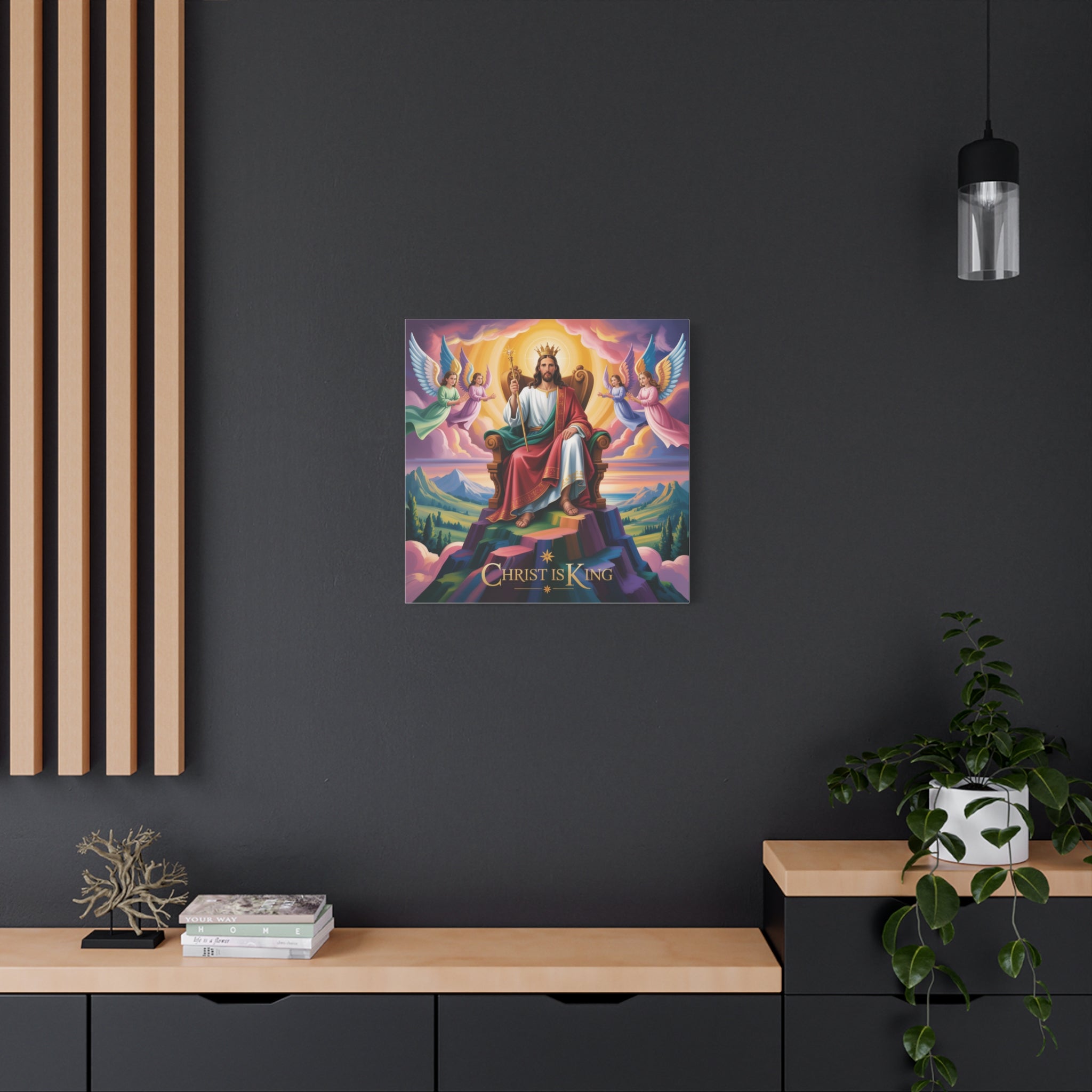 Christ is King Matte Canvas Wall Art, Religious Home Decor, Inspirational Artwork, Christian Gift, Uplifting Wall Decor