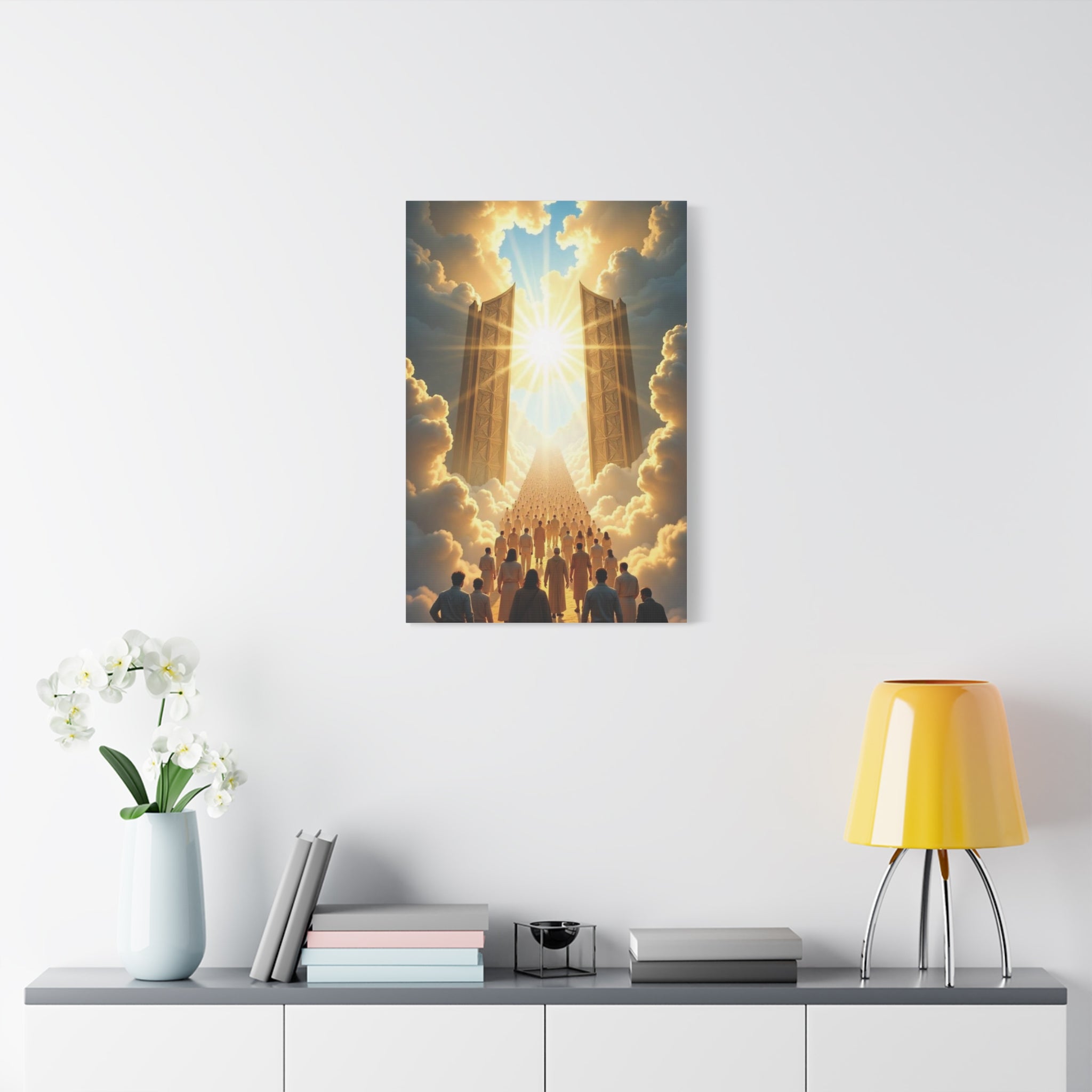 Inspirational Heavens Gate Matte Canvas Art, Uplifting Wall Decor, Hopeful Home Art, Motivational Canvas Print, Spiritual Canvas Decoration