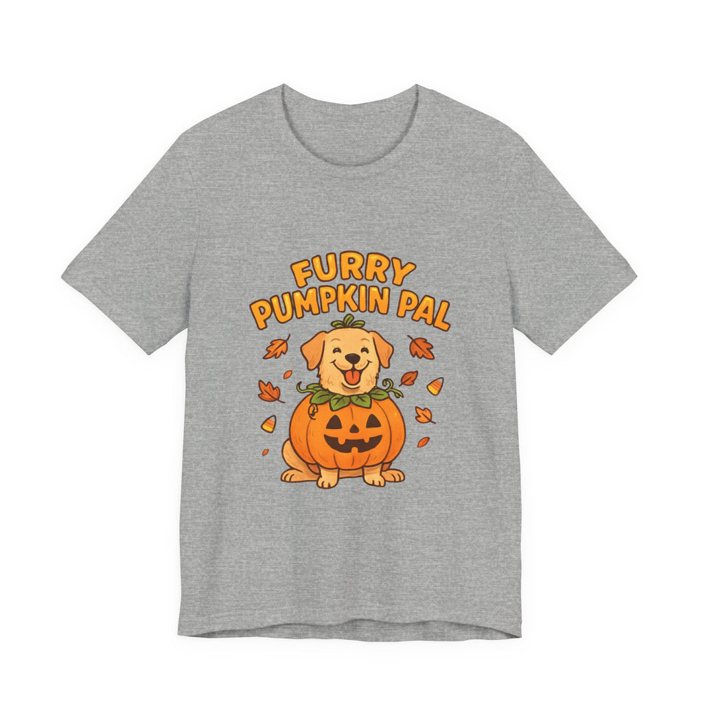 Furry Pumpkin Pal Dog Tee - Halloween Unisex Shirt