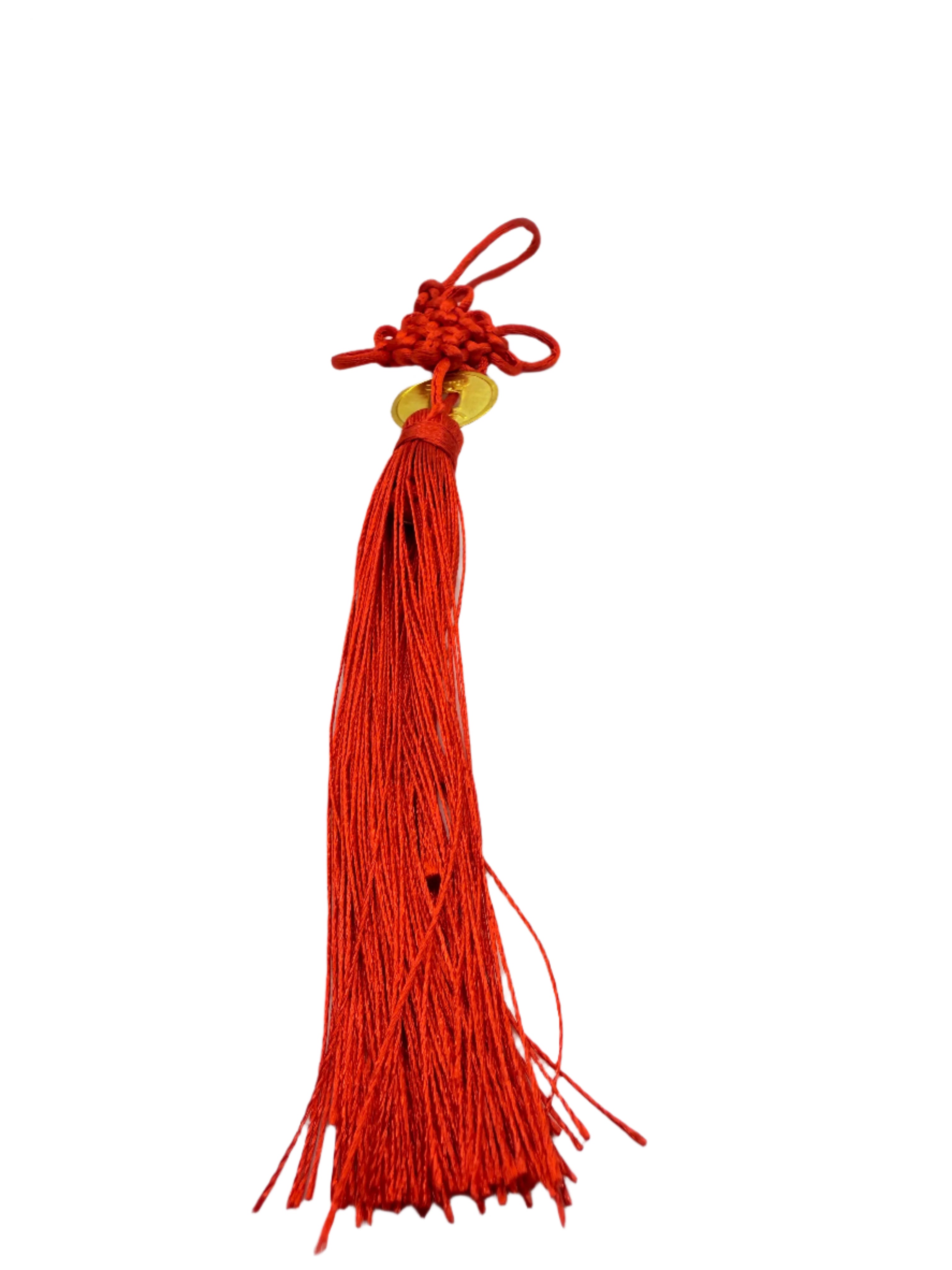 Chinese Knot with a Lucky Coin and Tassel For Home Business Car