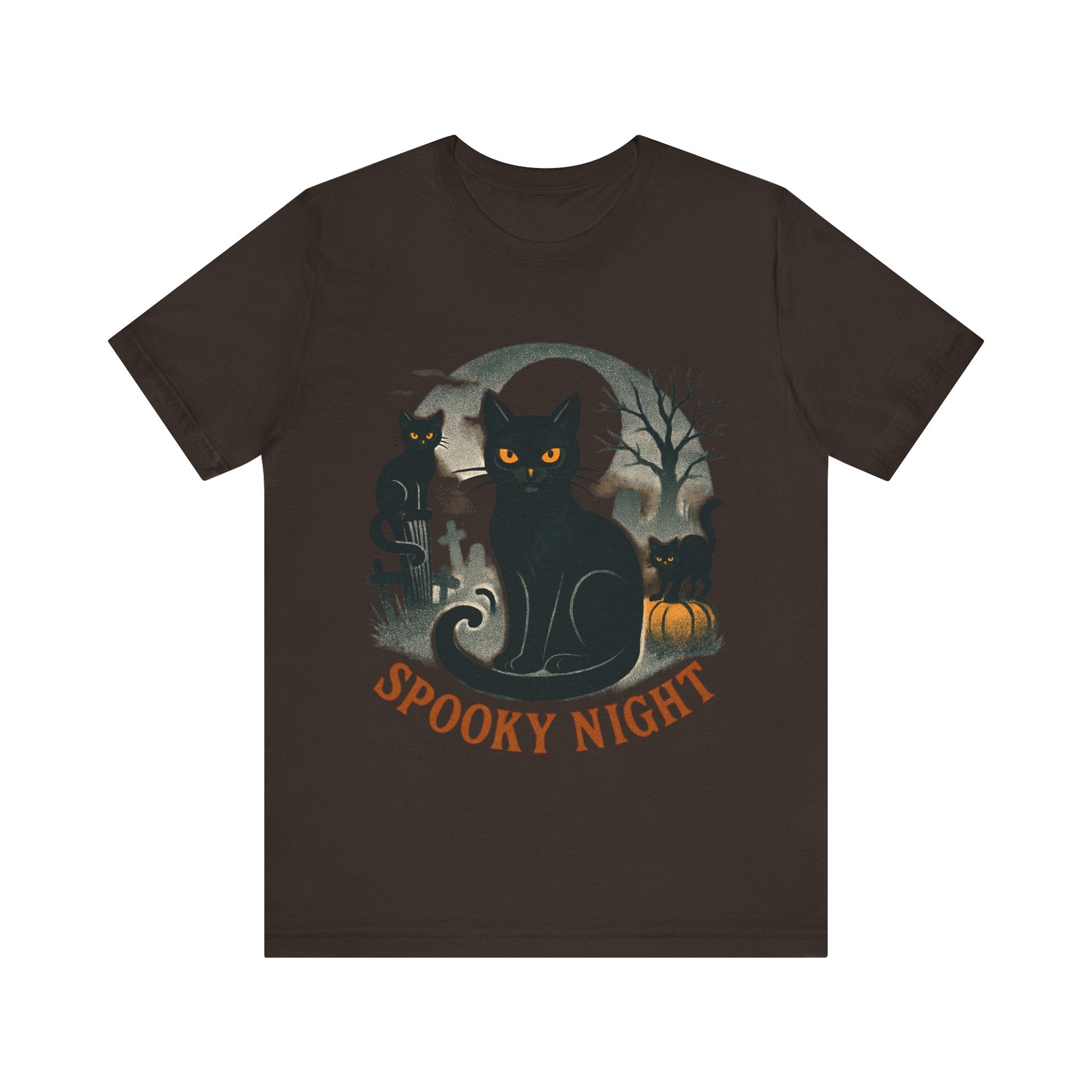 Halloween Black Cat Tee Unisex Jersey Short Sleeve Tee