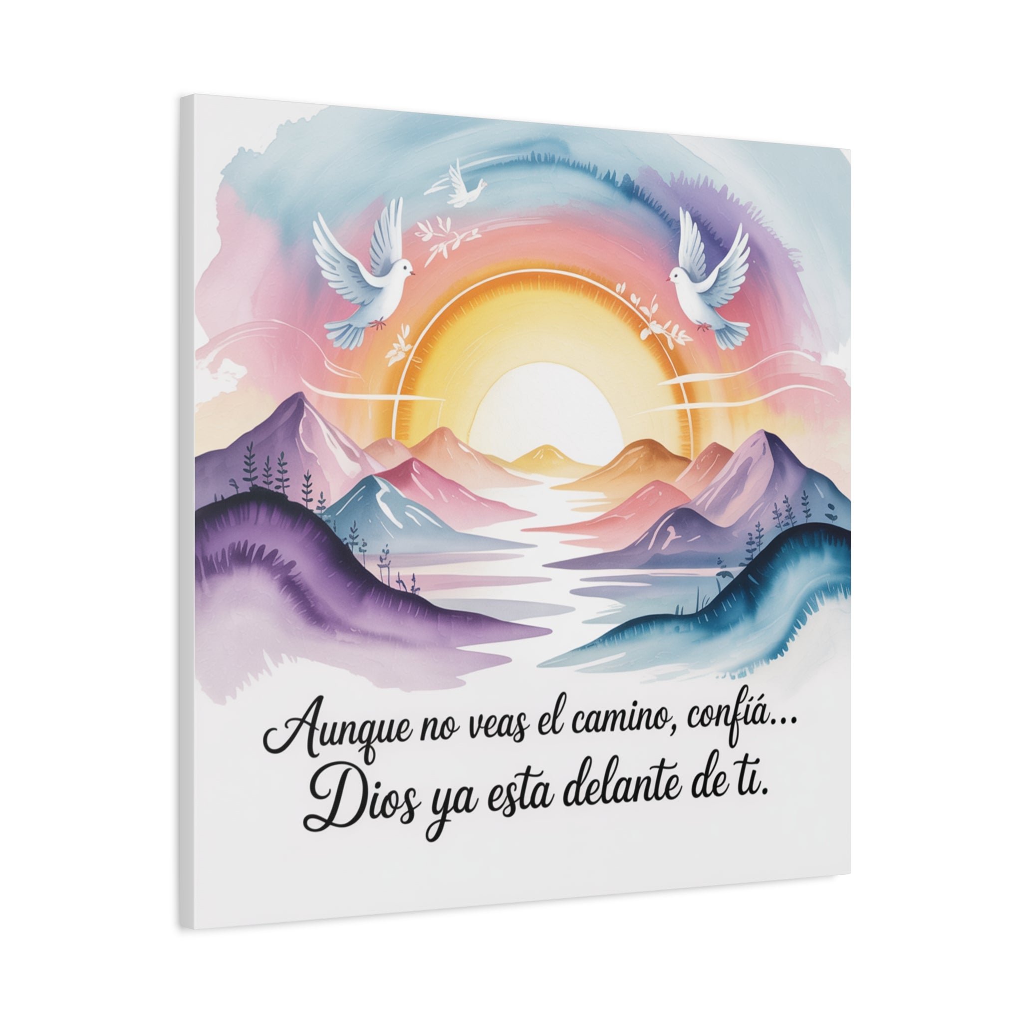 Inspirational Canvas Wall Art, Faith Motivational Decor, Colorful Nature Print, Home Office Decoration, Meaningful Gift for Friends