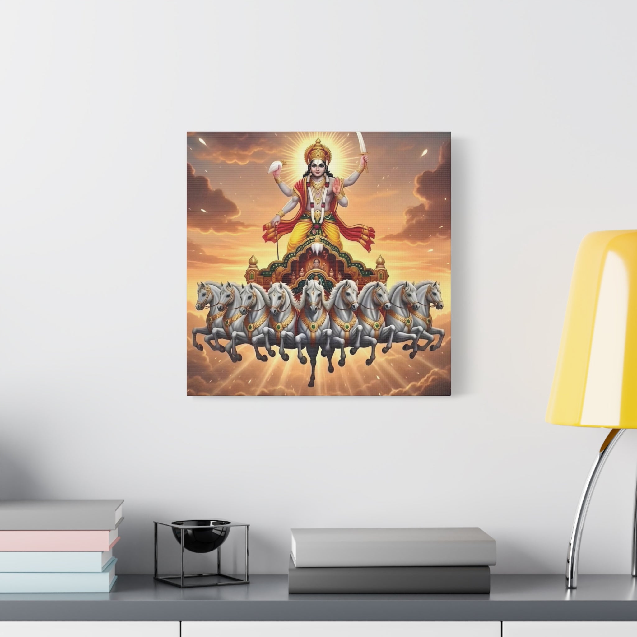 Khrisna Divine Canvas Wall Art, Home Decor, Spiritual Gift, Religious Artwork, Hindu Art