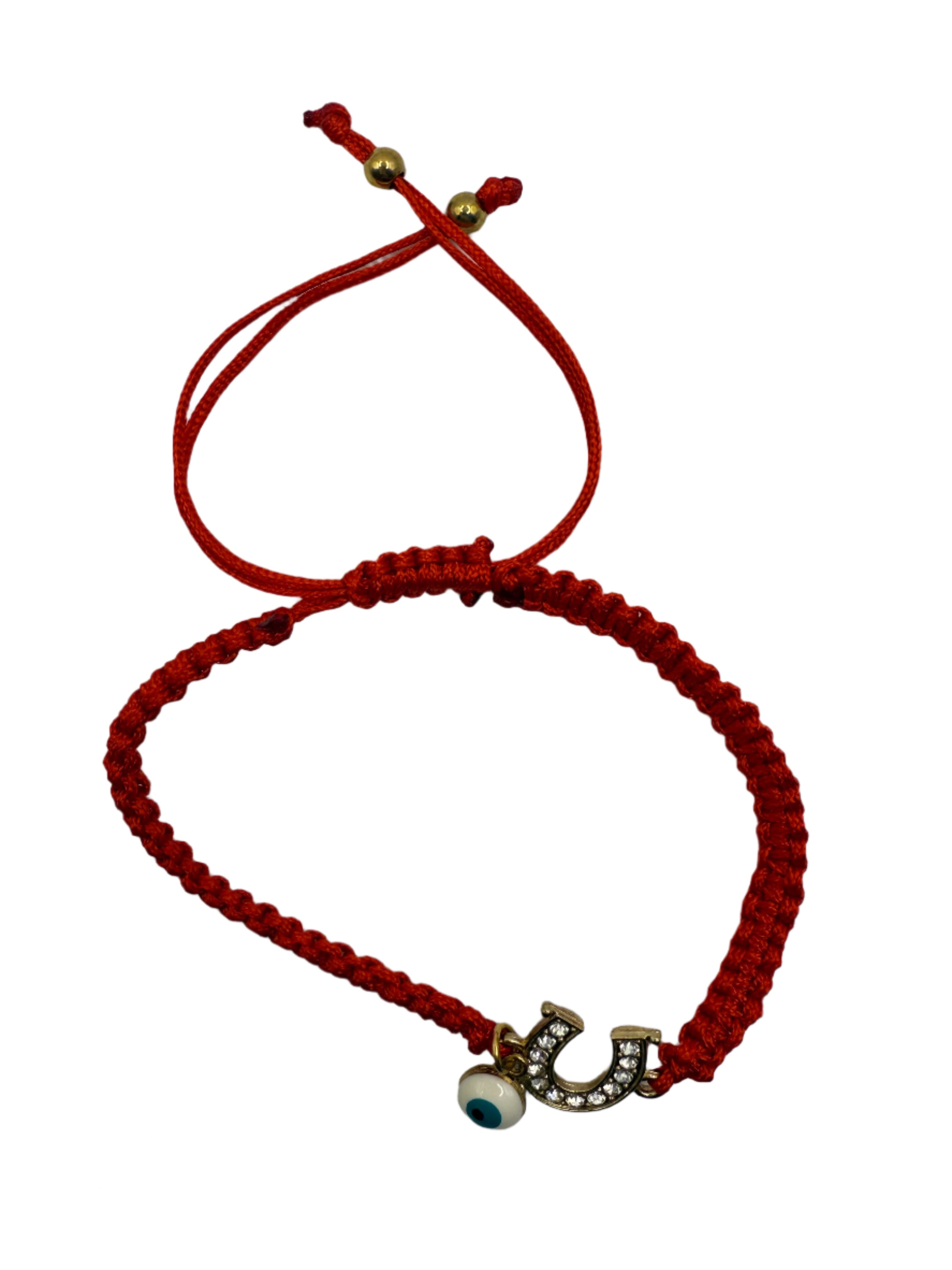 Blue Pearl Evil eye/Pixiu/Horshe Shoe/Thread Bracelet🧿Pulsera ajustable de Mal de ojo y Perlas Para la proteccion