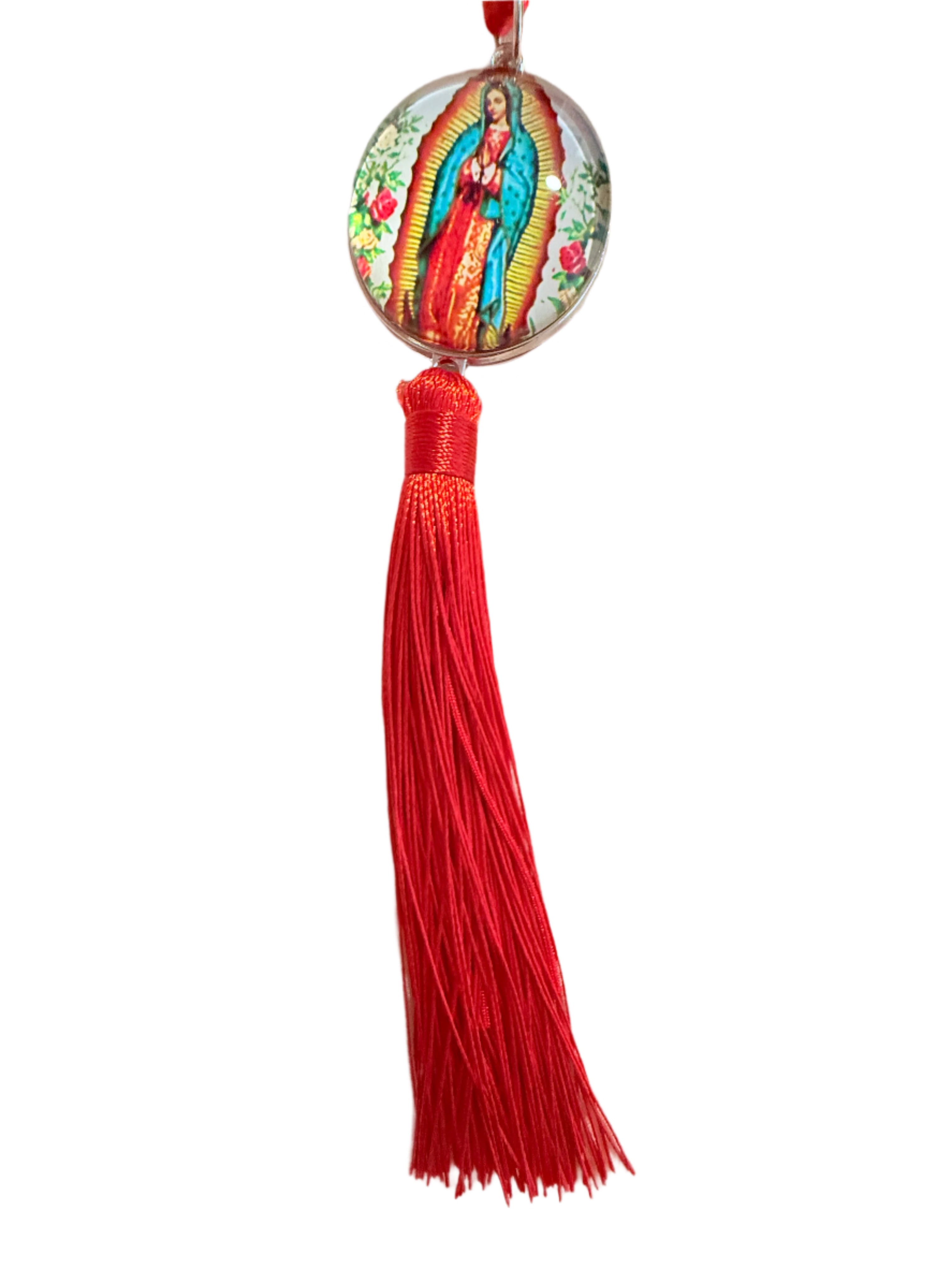 Virgen De Guadalupe, Virgin Mary Amulet Tassel