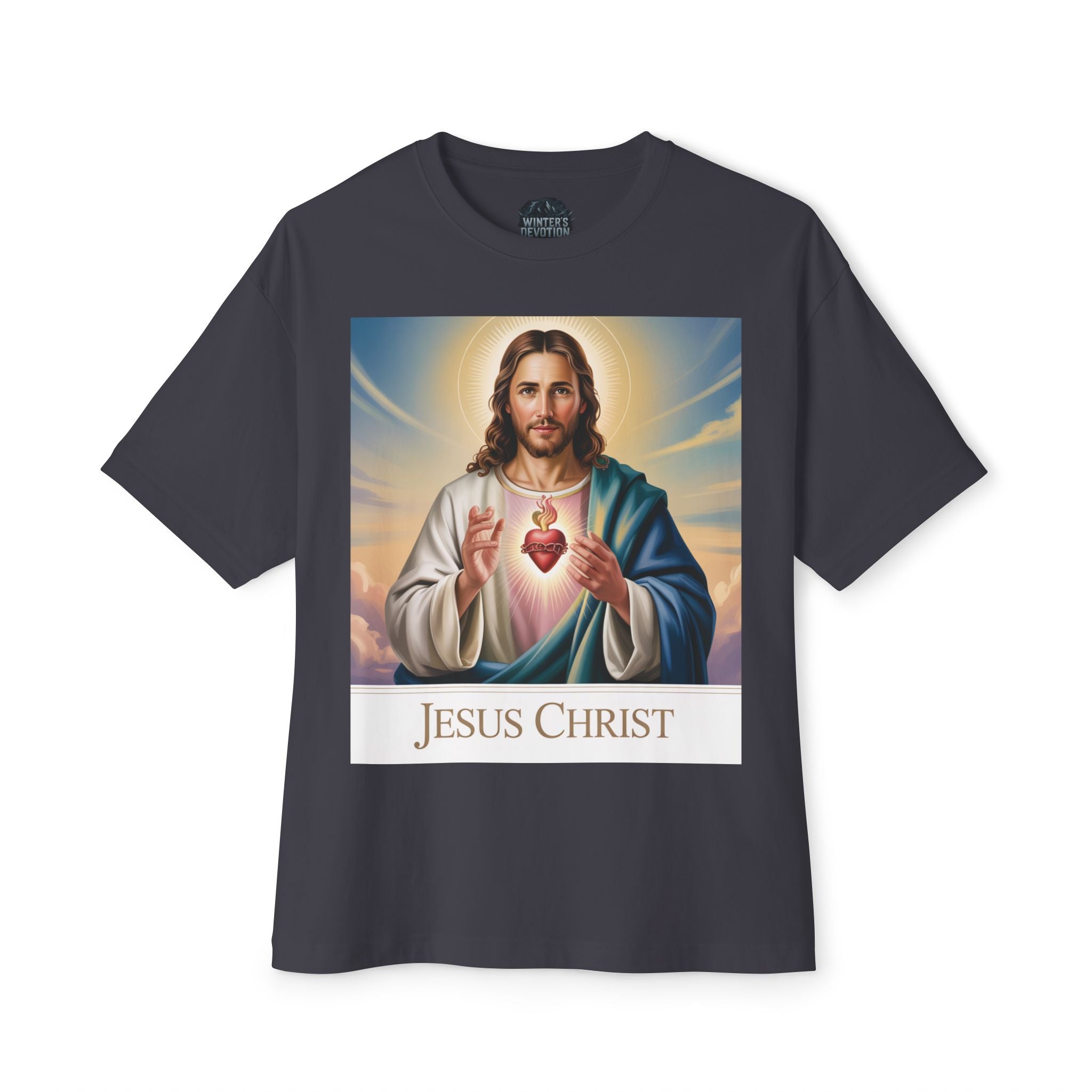 Spiritual Oversized Tee - Vintage Jesus & Virgin Mary Graphic Tee, Faith-Based Fashion, Unisex Gift, Christian Apparel, Nostalgic Tee