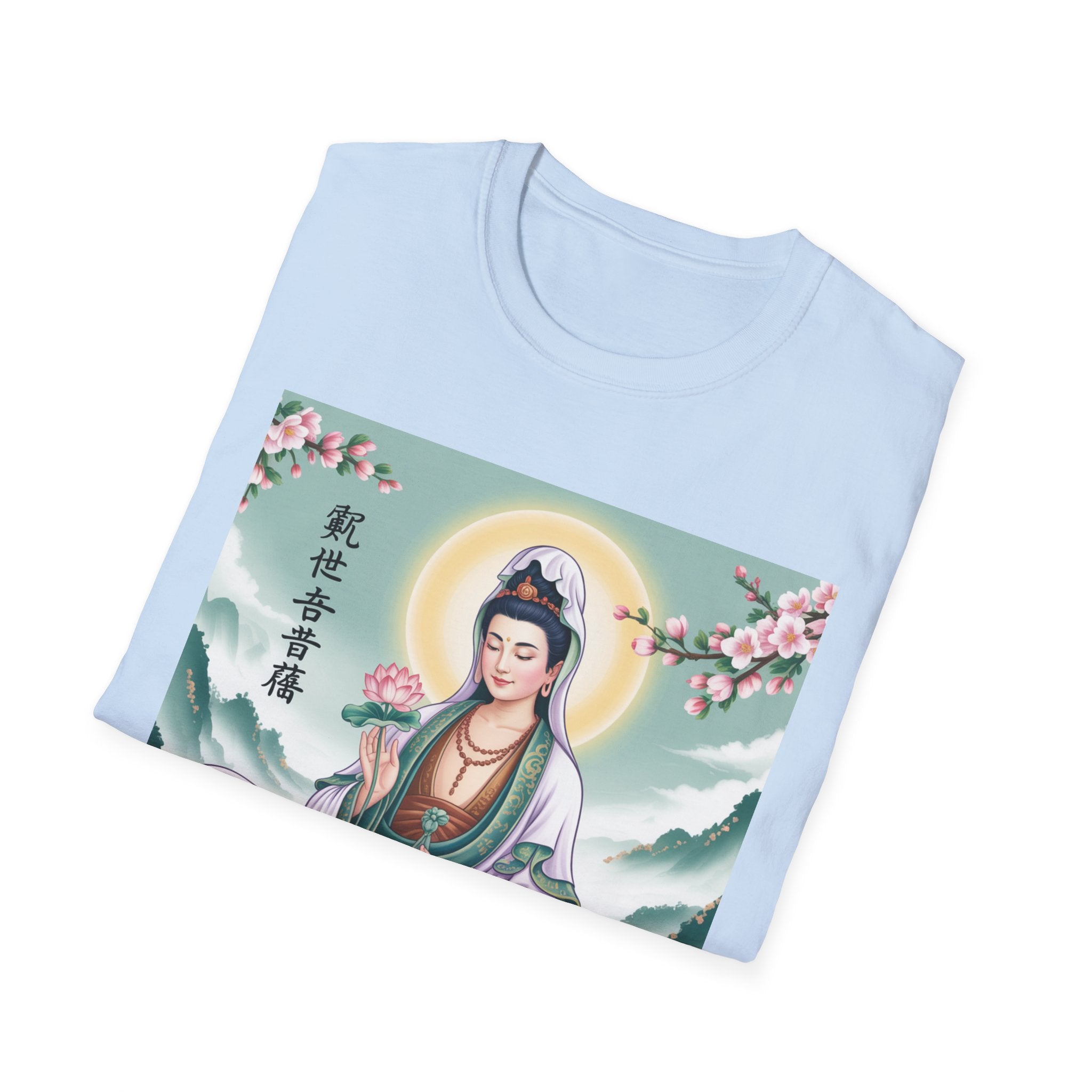 Buddha Guan Yin Graphic T-Shirt, Spiritual Tee, Meditation Top, Zen Apparel, Gift for Yogis, Mindfulness Clothing