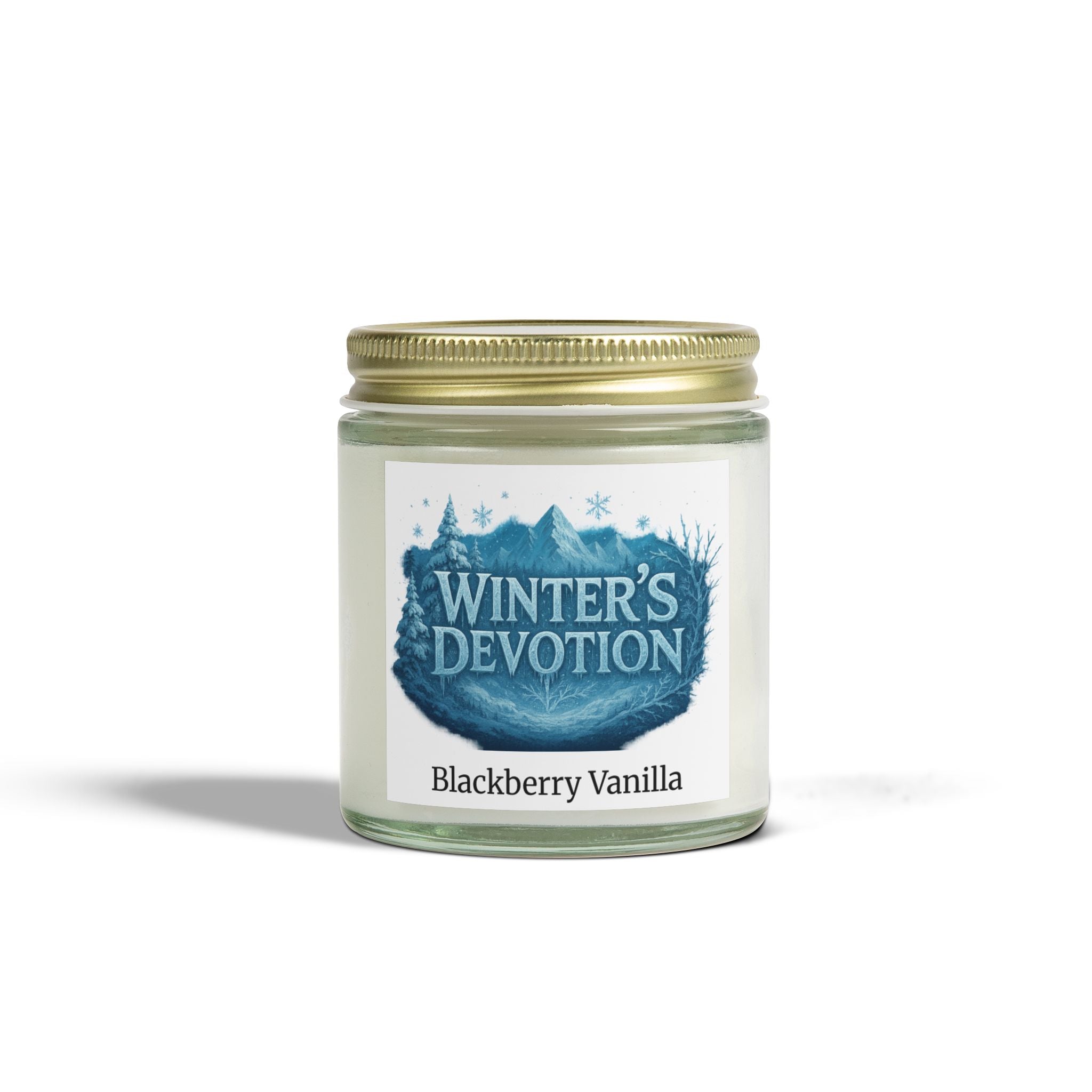 Winter's Devotion Scented Candles, Cozy Home Decor, Aromatherapy Gift, Blackberry Vanilla, Hand-poured Soy Candle