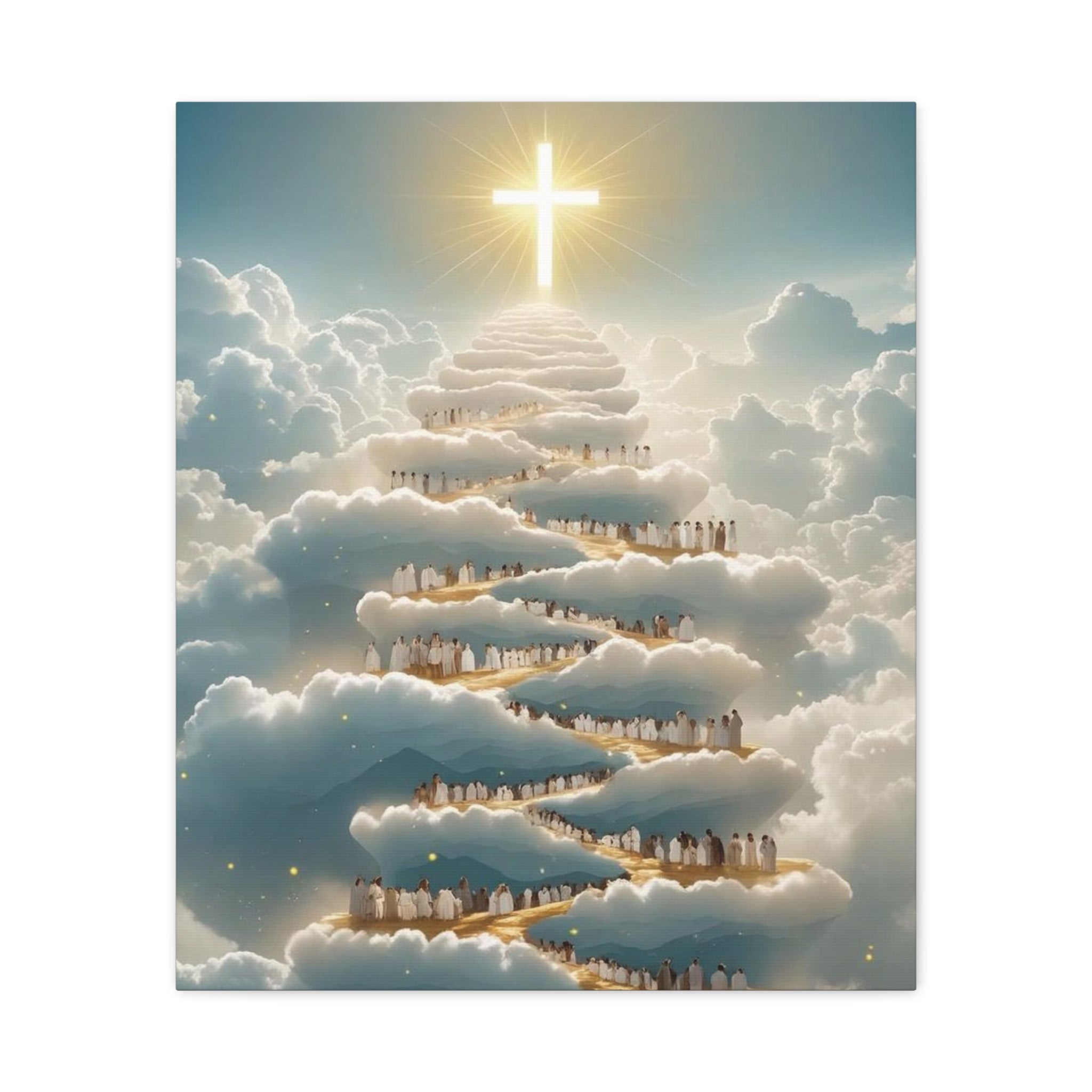 Heavenly Cloud Canvas Art, Spiritual Wall Decor, Christian Home Accent, Inspirational Gift, Faith-Inspired Artwork