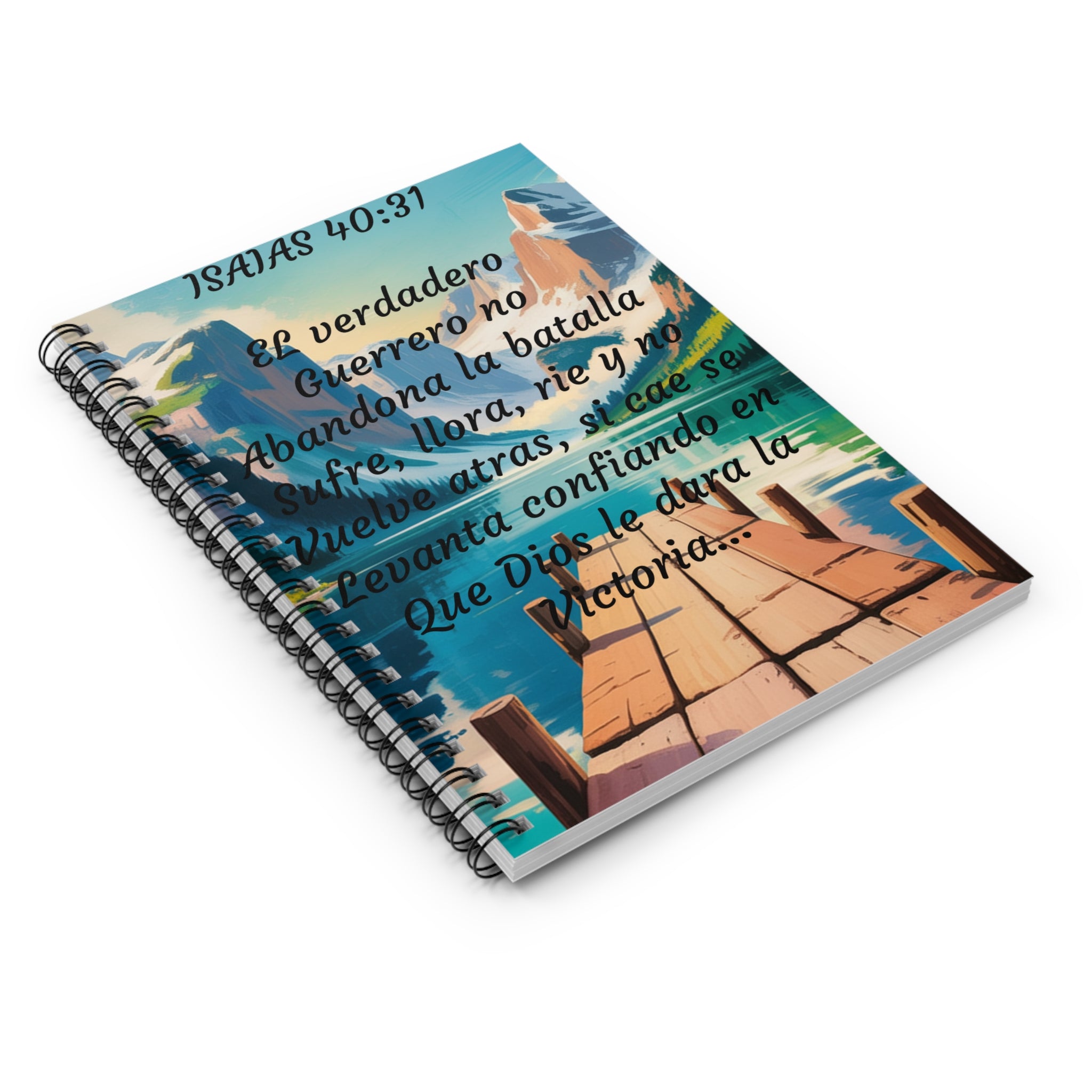 Inspirational Spiral Notebook - Warrior Quote, Motivational Journal, Self-Improvement Note Book, Gift for Students, Literary Gift