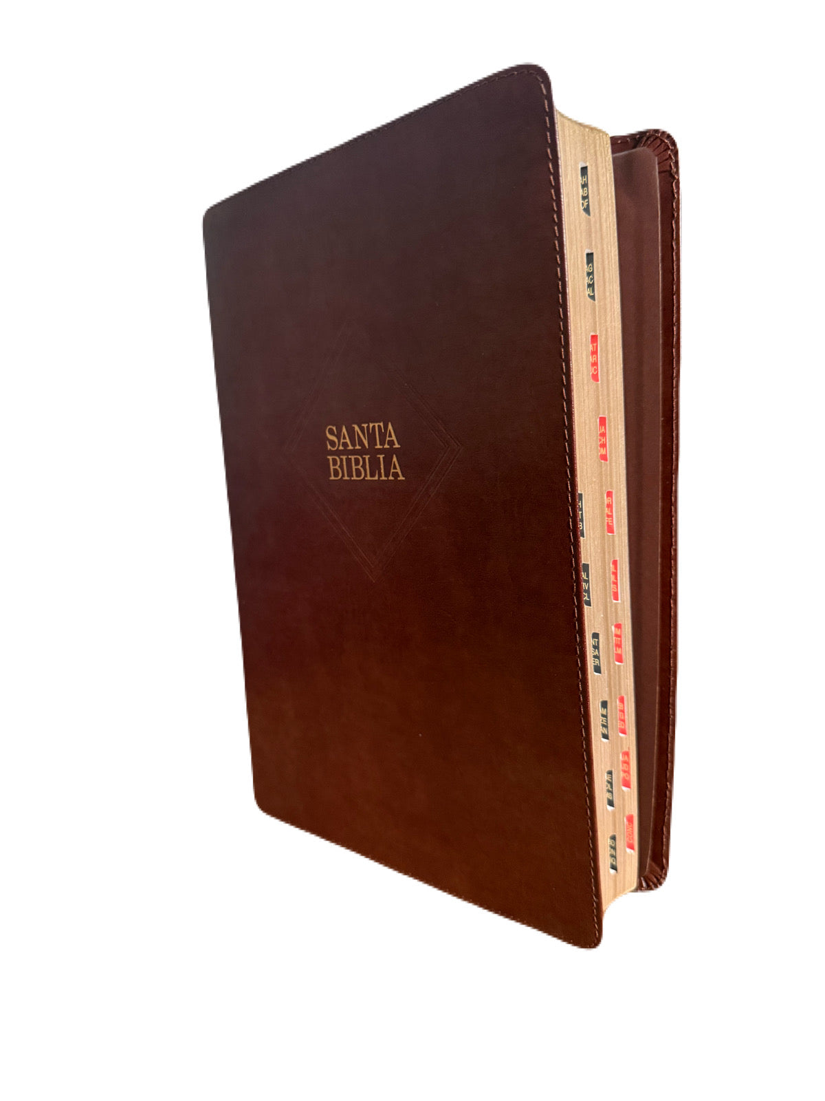 Biblia Letra Supergigante 16 Pts Con Indice, Marron Piel Fabricada RV1960