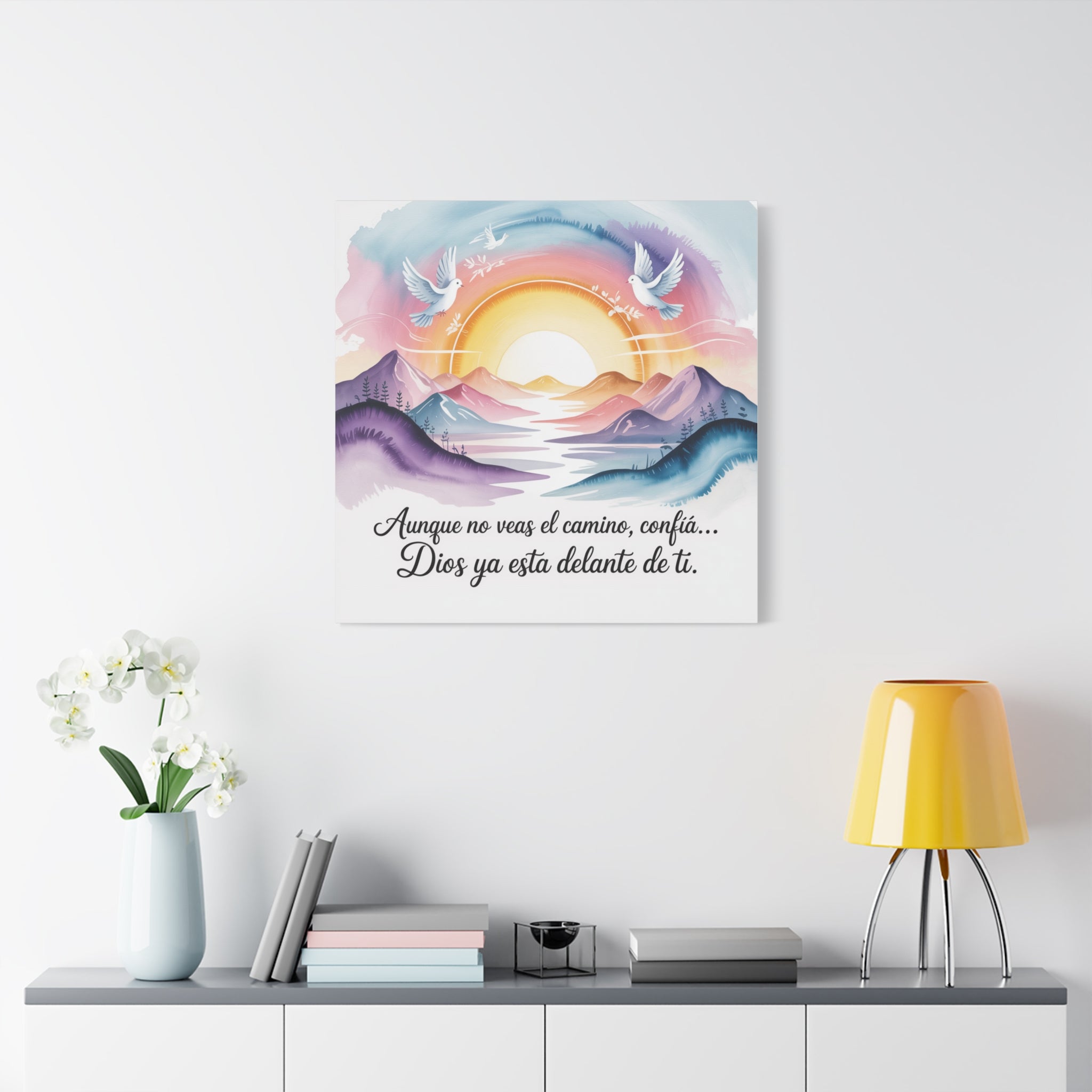 Inspirational Canvas Wall Art, Faith Motivational Decor, Colorful Nature Print, Home Office Decoration, Meaningful Gift for Friends