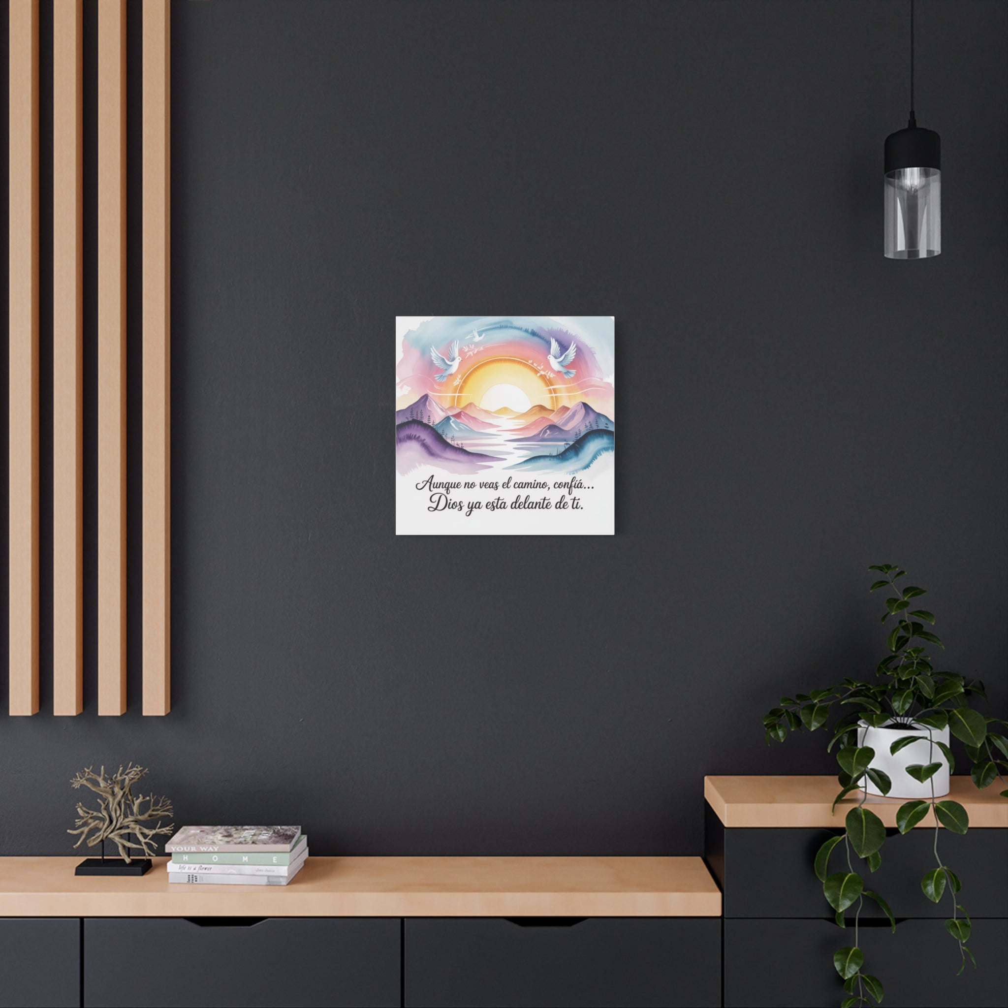 Inspirational Canvas Wall Art, Faith Motivational Decor, Colorful Nature Print, Home Office Decoration, Meaningful Gift for Friends