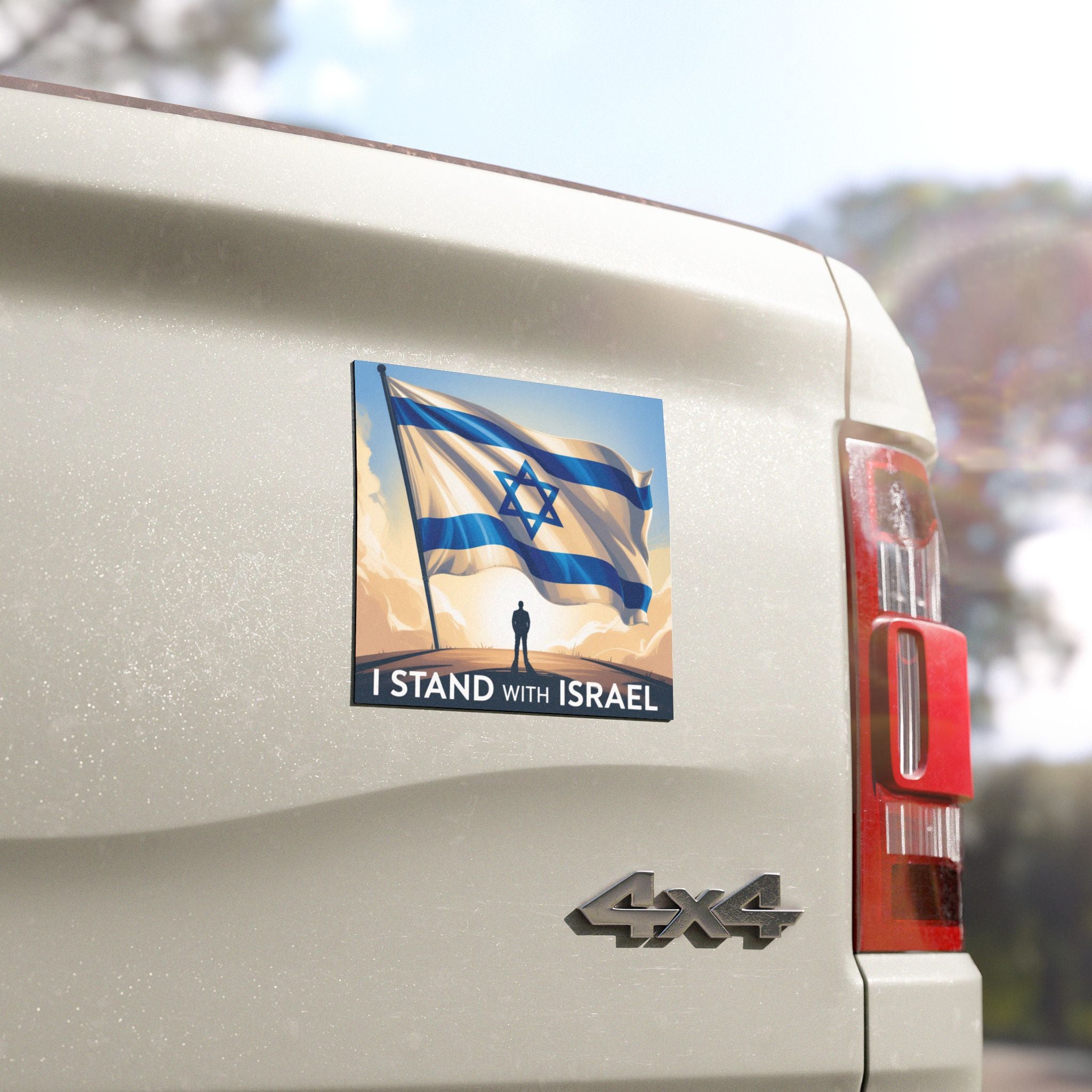 Car Magnets - I Stand with Israel, Supportive Car Decoration, Patriotic Gift, Travel Accessories, Outdoor Decor