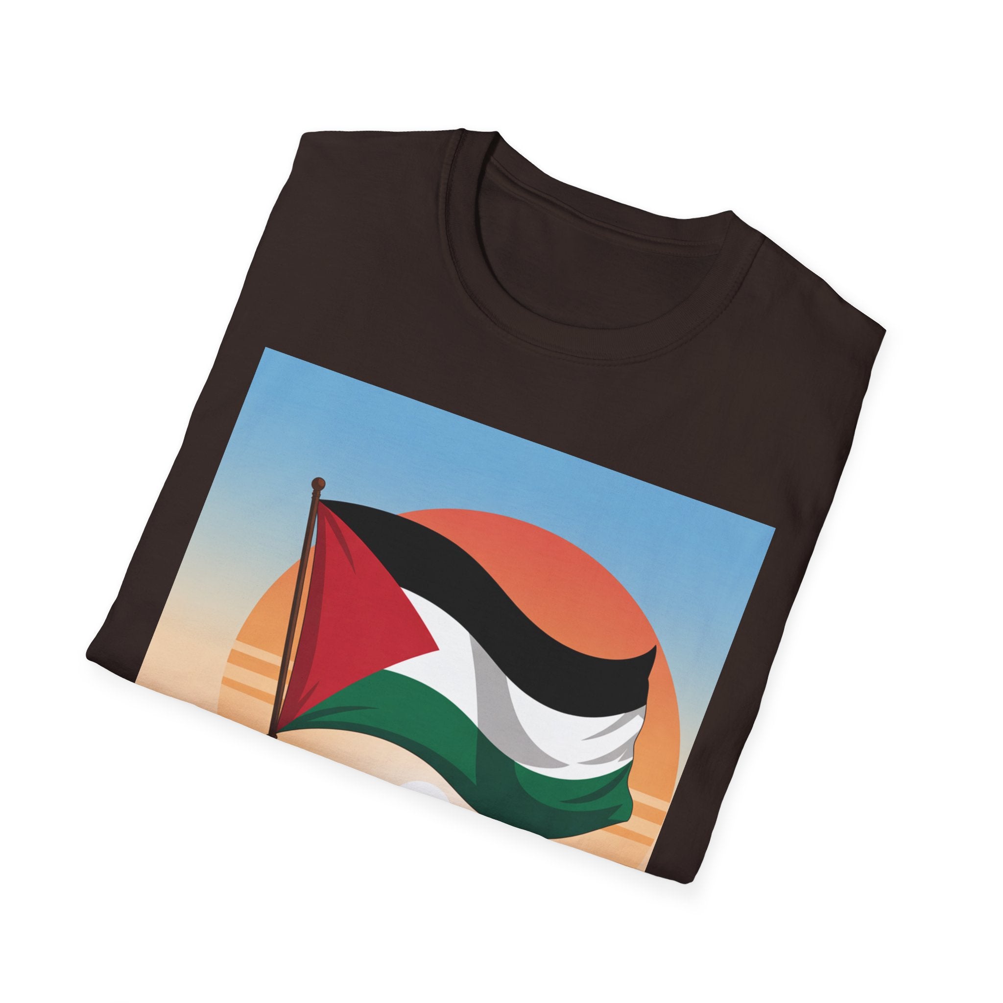 Palestine Pride Unisex Softstyle T-Shirt, Casual Wear, Statement Tee, Gift for Activists, Festival Apparel, Protest Clothing
