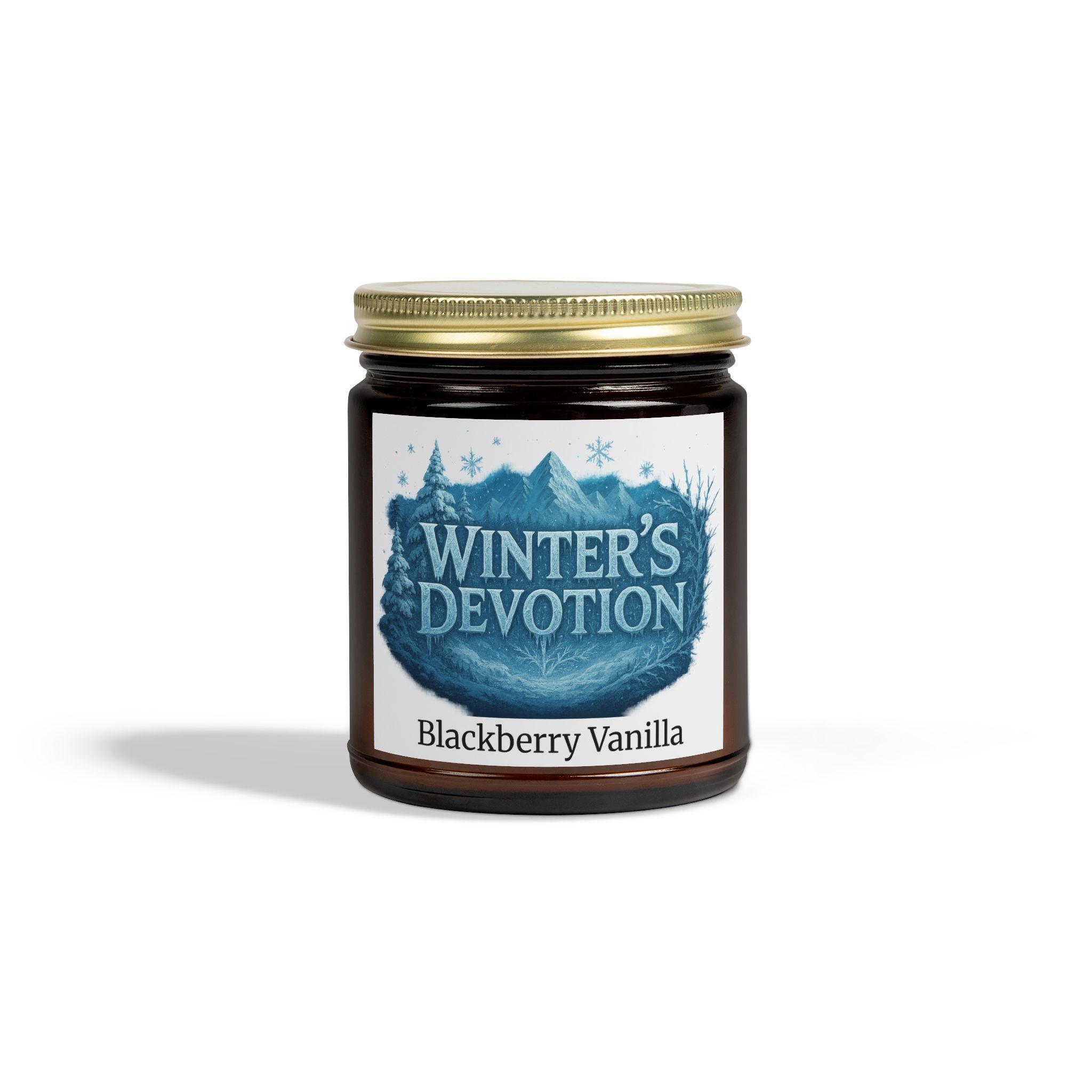 Winter's Devotion Scented Candles, Cozy Home Decor, Aromatherapy Gift, Blackberry Vanilla, Hand-poured Soy Candle