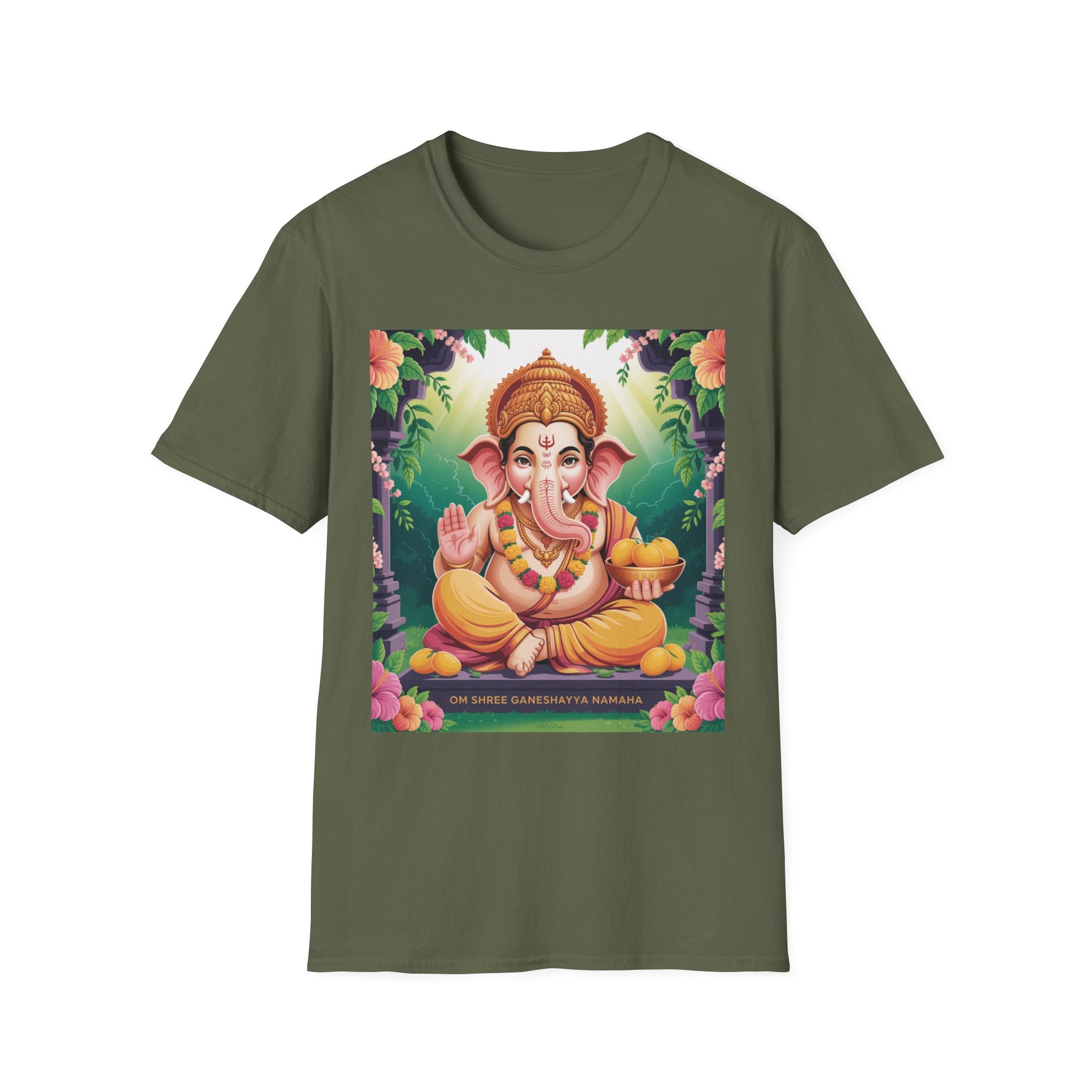 Vibrant Ganesha T-Shirt, Spiritual Unisex Tee, Festival Wear, Bohemian Style, Yoga Clothing, Gift for Her/Him