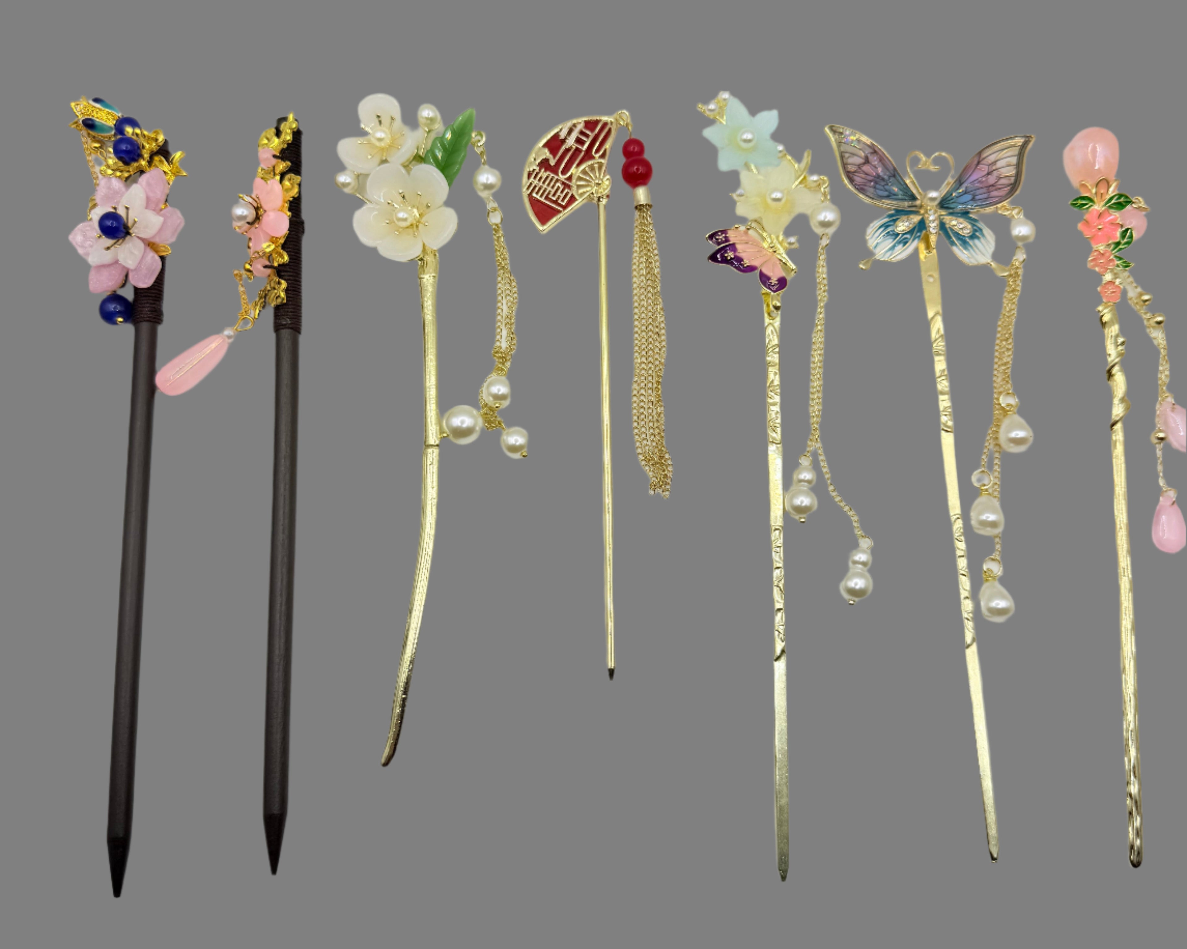 Chinese-style hairpin簪 (zān), 步摇 (bùyáo)