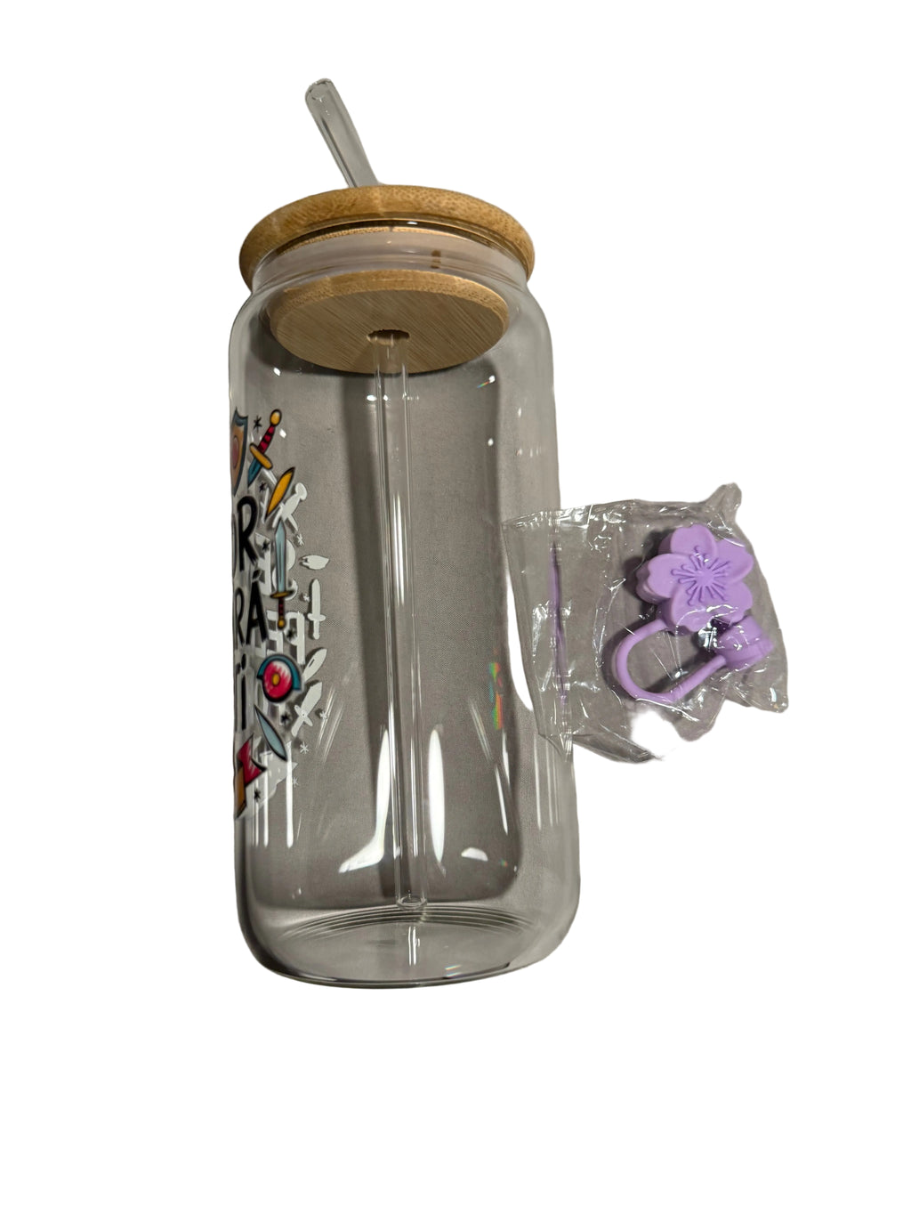 Vaso Acrílico Cristano con Tapa y Popote – Diseño Inspiracional – 10–12 oz