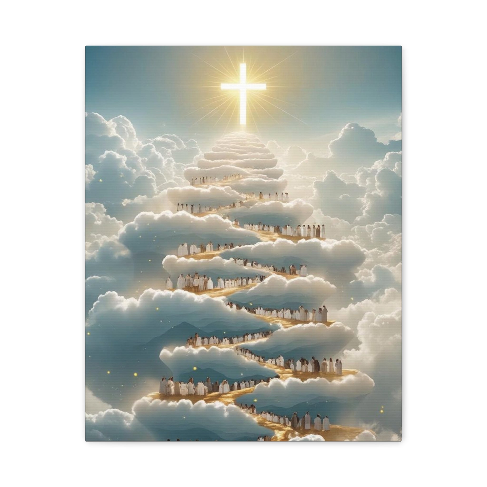 Heavenly Cloud Canvas Art, Spiritual Wall Decor, Christian Home Accent, Inspirational Gift, Faith-Inspired Artwork