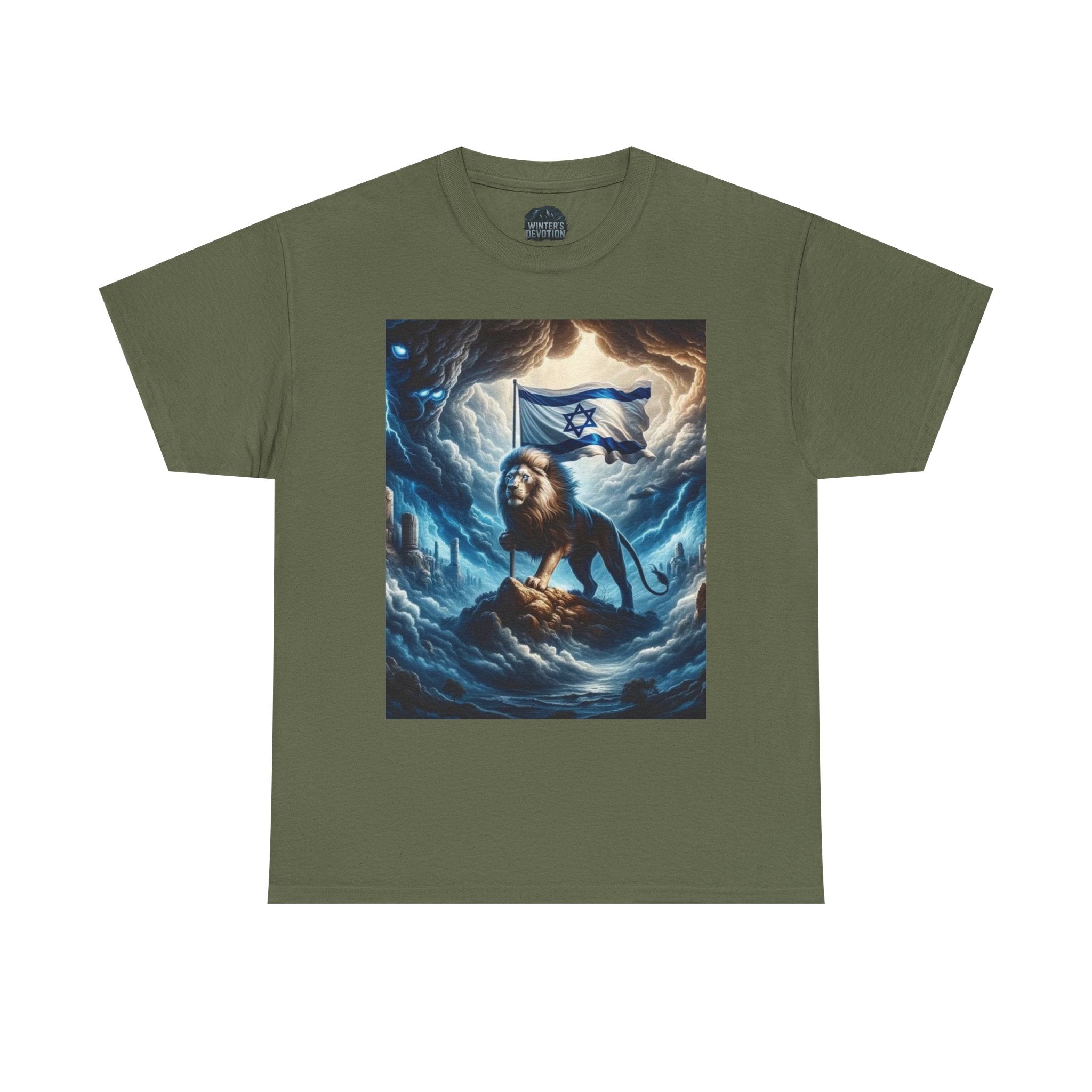 Majestic Lion Unisex Heavy Cotton Tee - Inspirational Apparel, Gift for Animal Lovers, Graphic Tee, Unique T-Shirt, Casual Wear