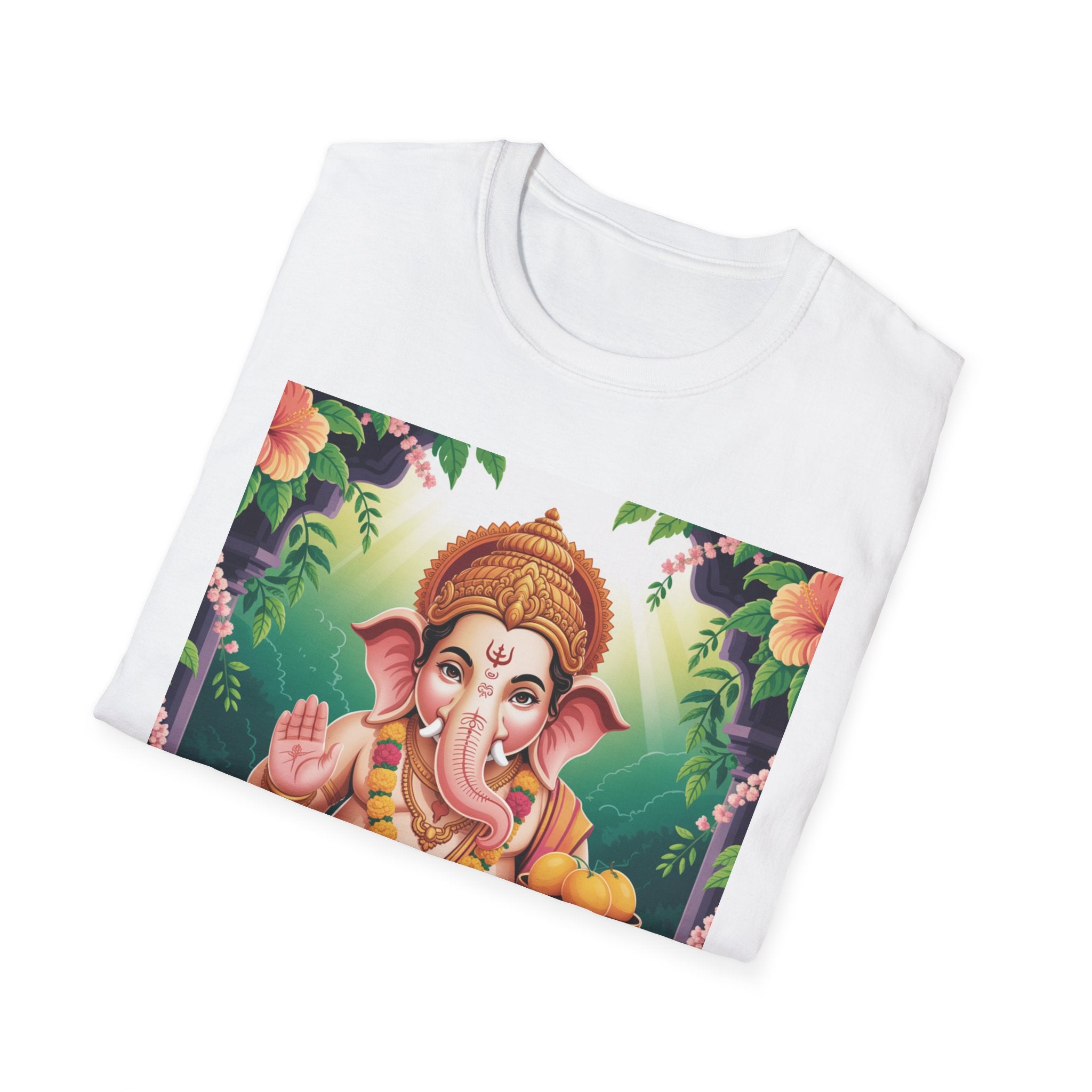 Vibrant Ganesha T-Shirt, Spiritual Unisex Tee, Festival Wear, Bohemian Style, Yoga Clothing, Gift for Her/Him
