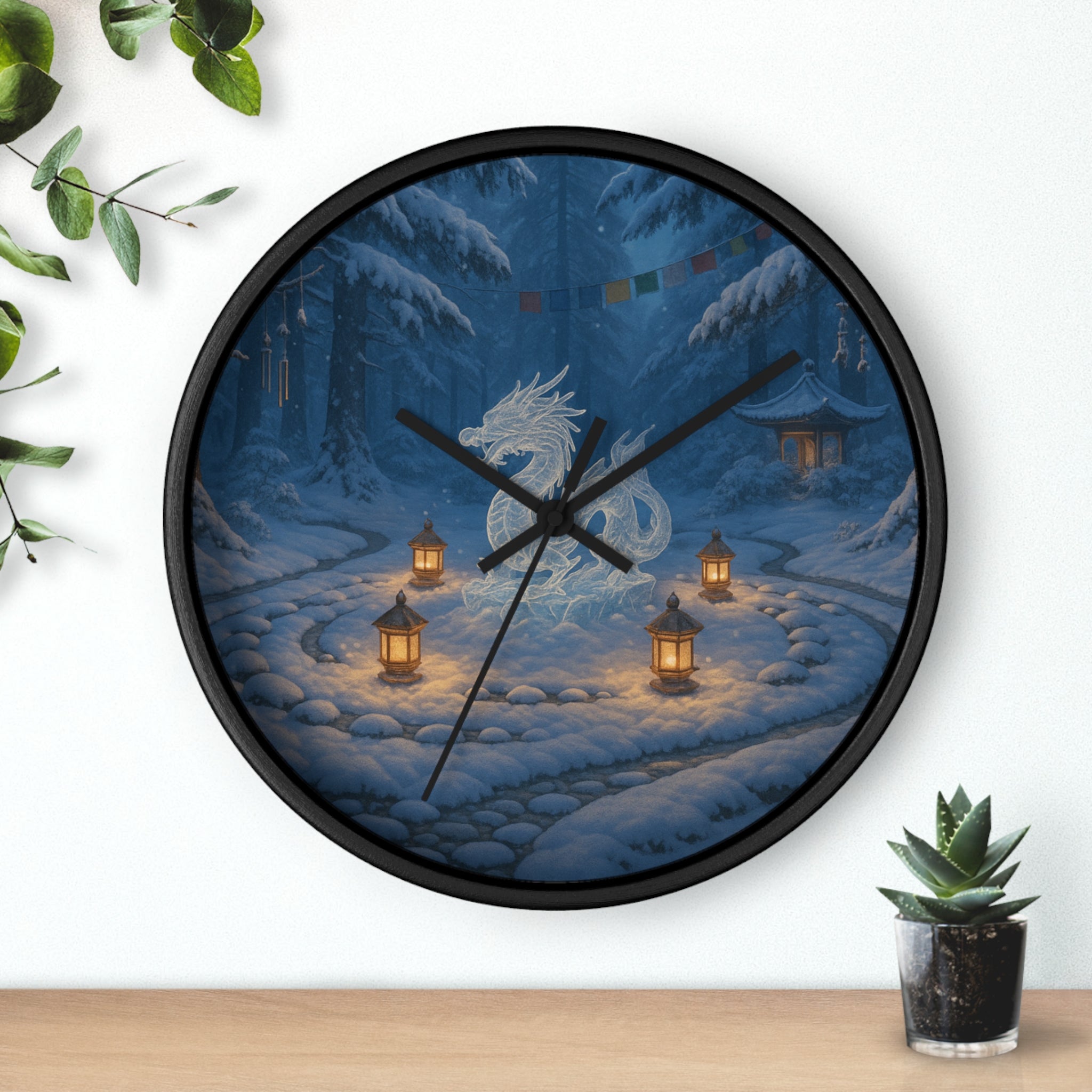 Serene Dragon Wall Clock - Cozy Home Decor, Fantasy Clock, Unique Gift for Dragons Lovers, Timeless Elegance, Asian-Inspired Style