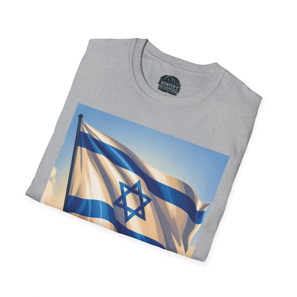 I Stand with Israel Unisex Softstyle T-Shirt, Patriotic Tee, Support Shirt, Gift for Activists, Israel Pride Apparel