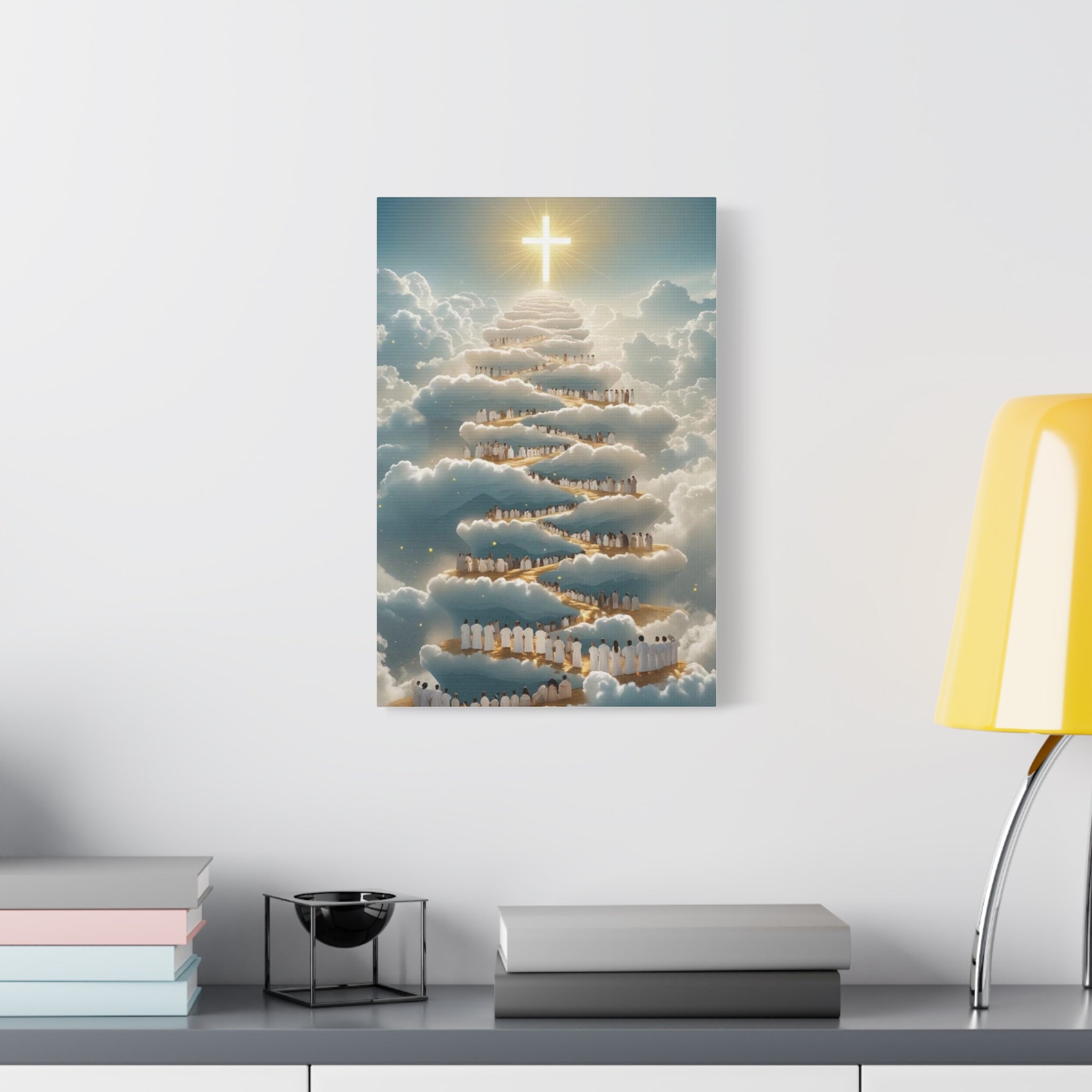 Heavenly Cloud Canvas Art, Spiritual Wall Decor, Christian Home Accent, Inspirational Gift, Faith-Inspired Artwork