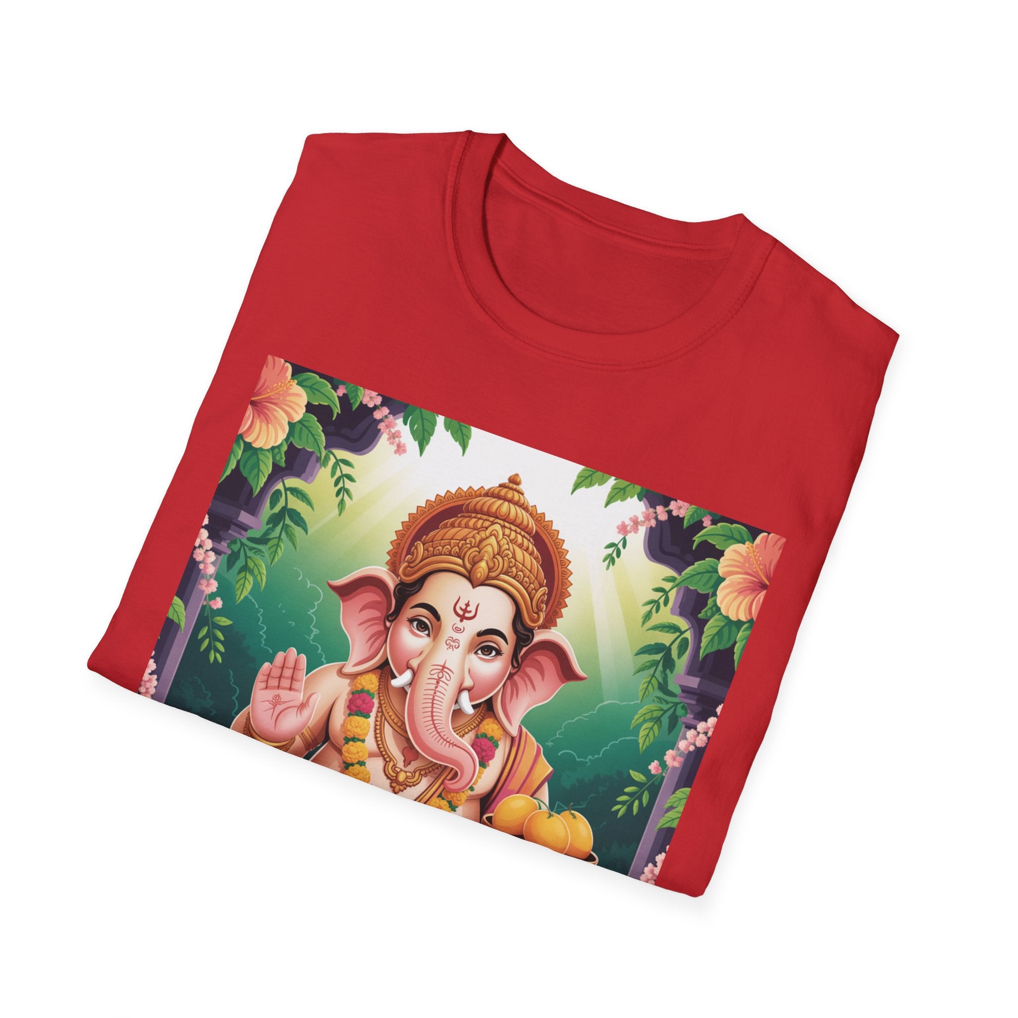 Vibrant Ganesha T-Shirt, Spiritual Unisex Tee, Festival Wear, Bohemian Style, Yoga Clothing, Gift for Her/Him